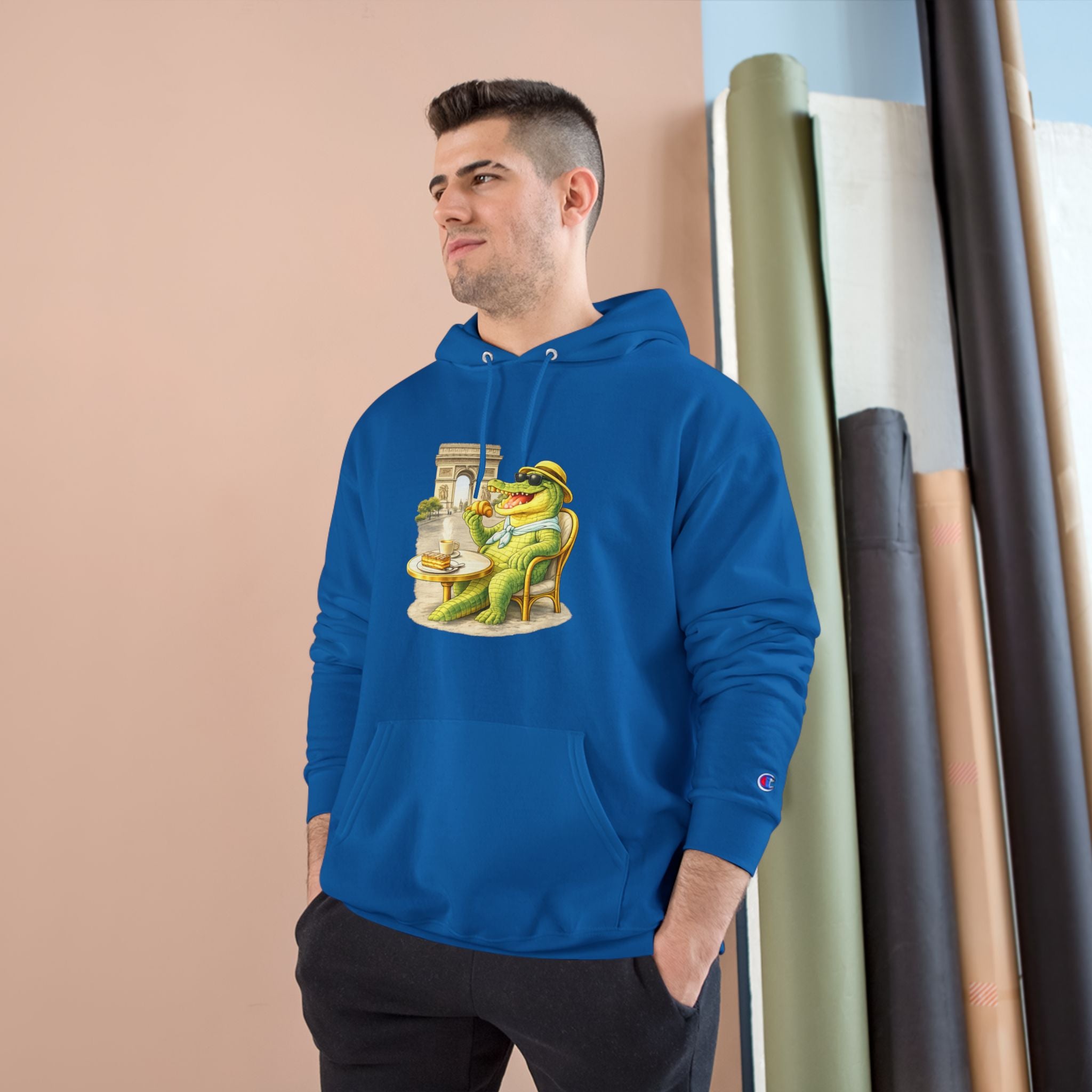 Champion Unisex Hoodie –  Gator Paris "C'est La Vie" Back Print