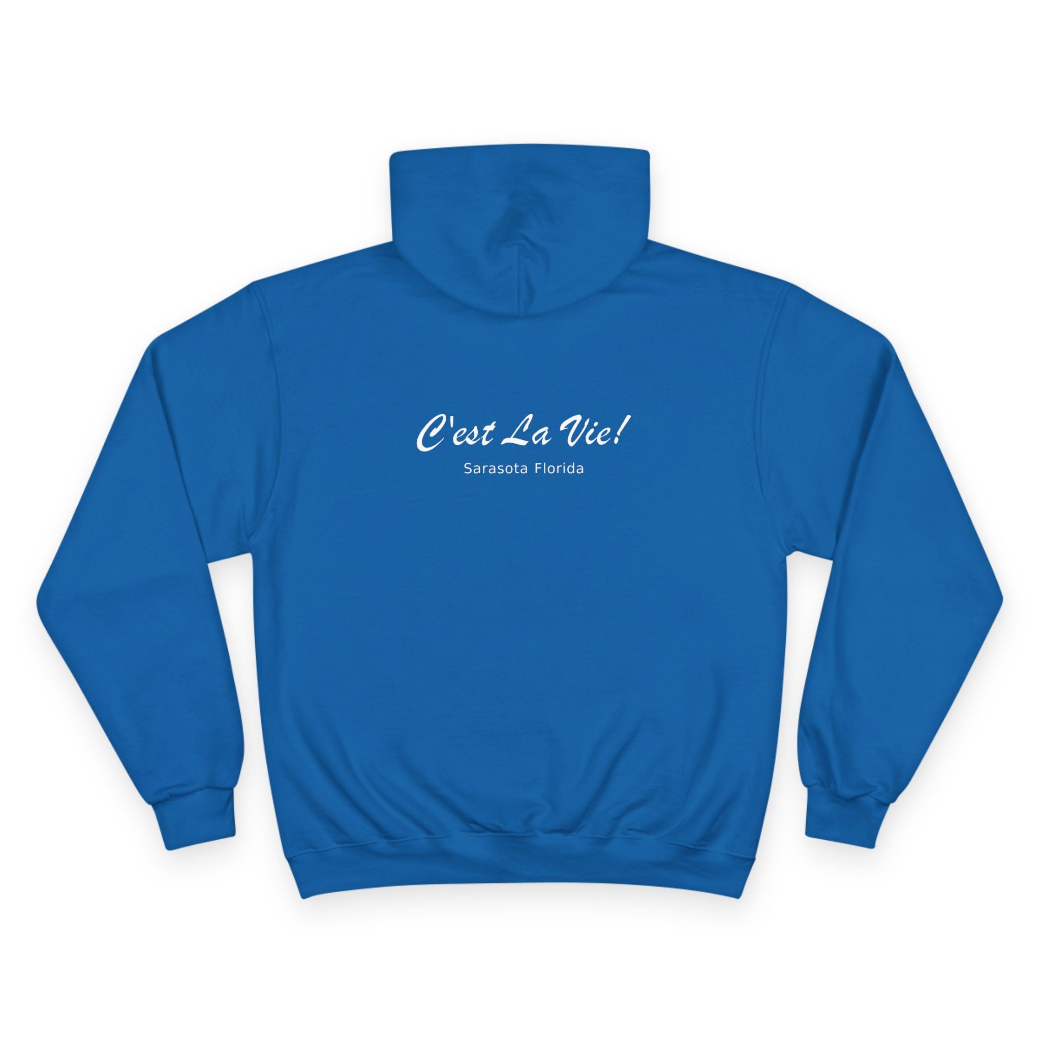 Champion Unisex Hoodie Owner Edition –  Manatee Moulin  "C'est La Vie" Back Print