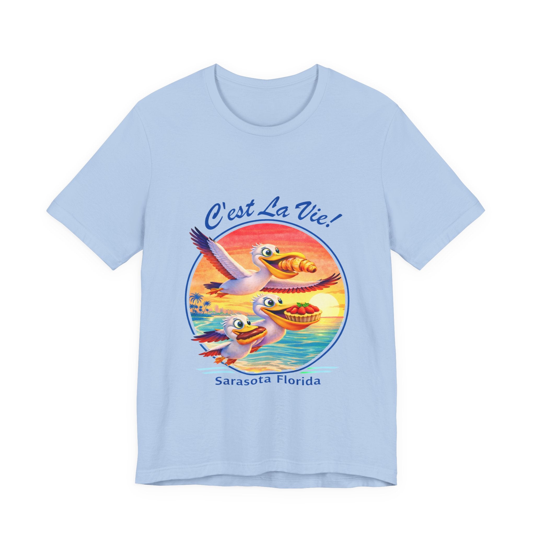 Unisex T-Shirt - C'est La Vie Sarasota Pelican Sunset