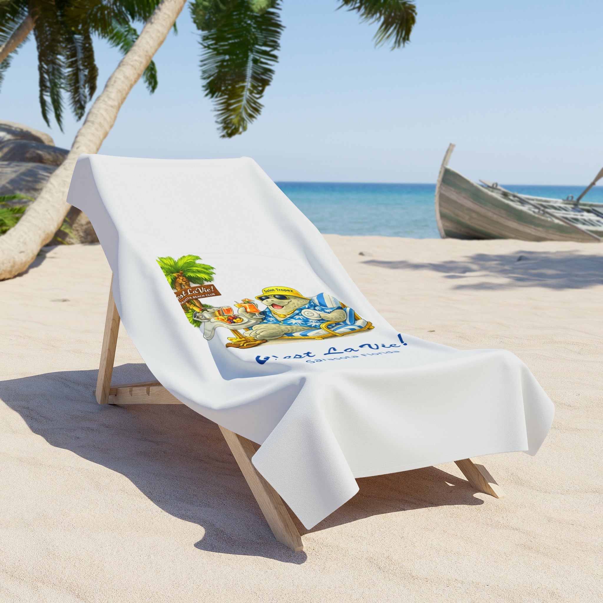 Beach Towel — Manatee Saint-Tropez