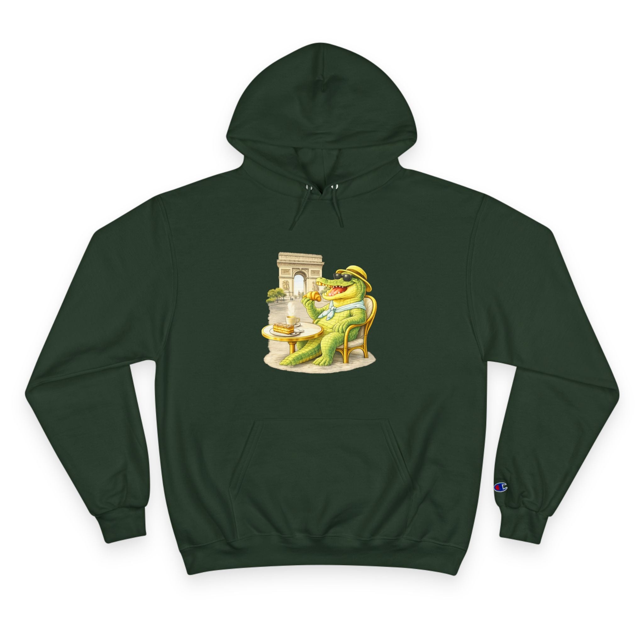 Champion Unisex Hoodie –  Gator Paris "C'est La Vie" Back Print