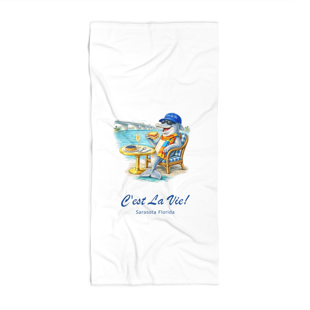 Beach Towel — Dolphin Sarasota C’est La Vie!