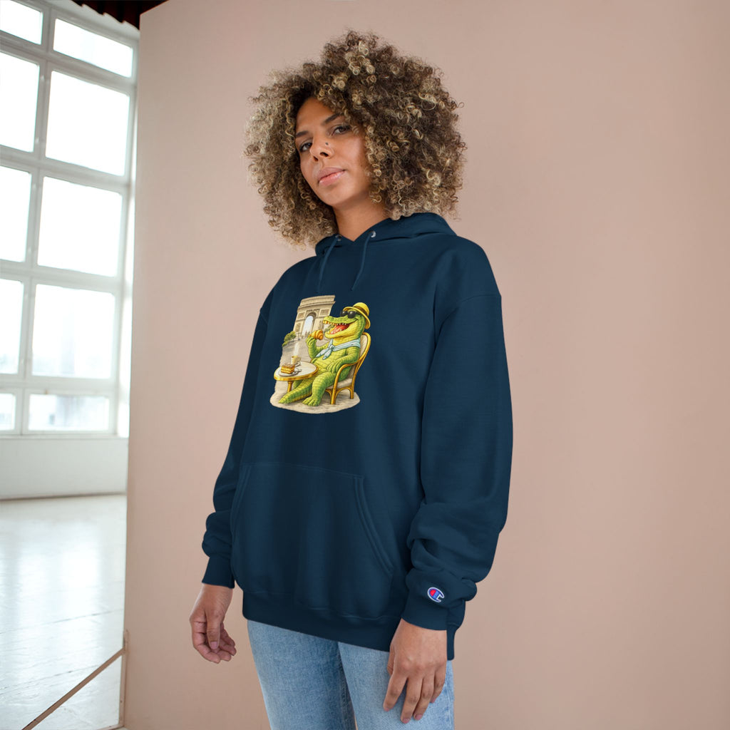 Champion Unisex Hoodie –  Gator Paris "C'est La Vie" Back Print