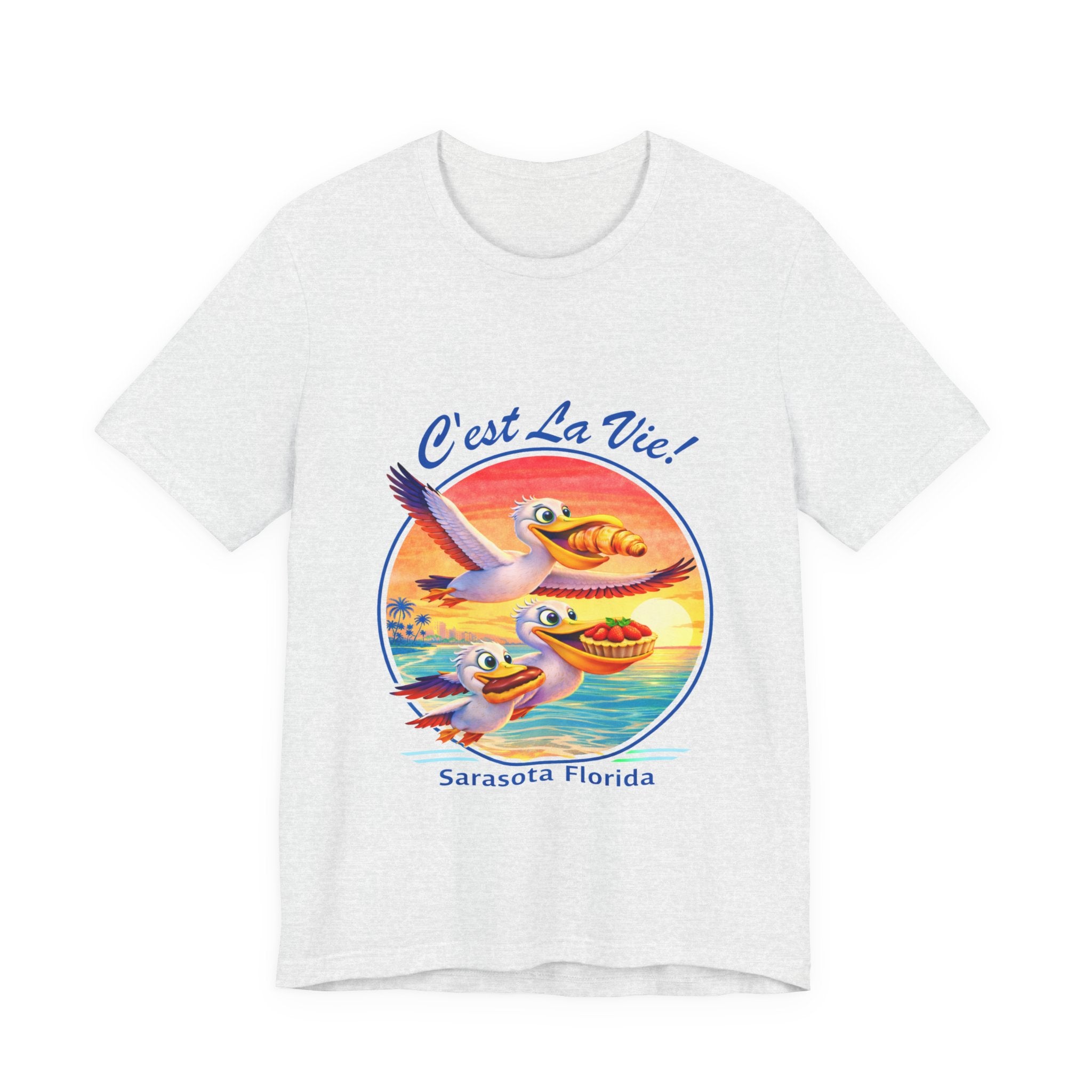 Unisex T-Shirt - C'est La Vie Sarasota Pelican Sunset