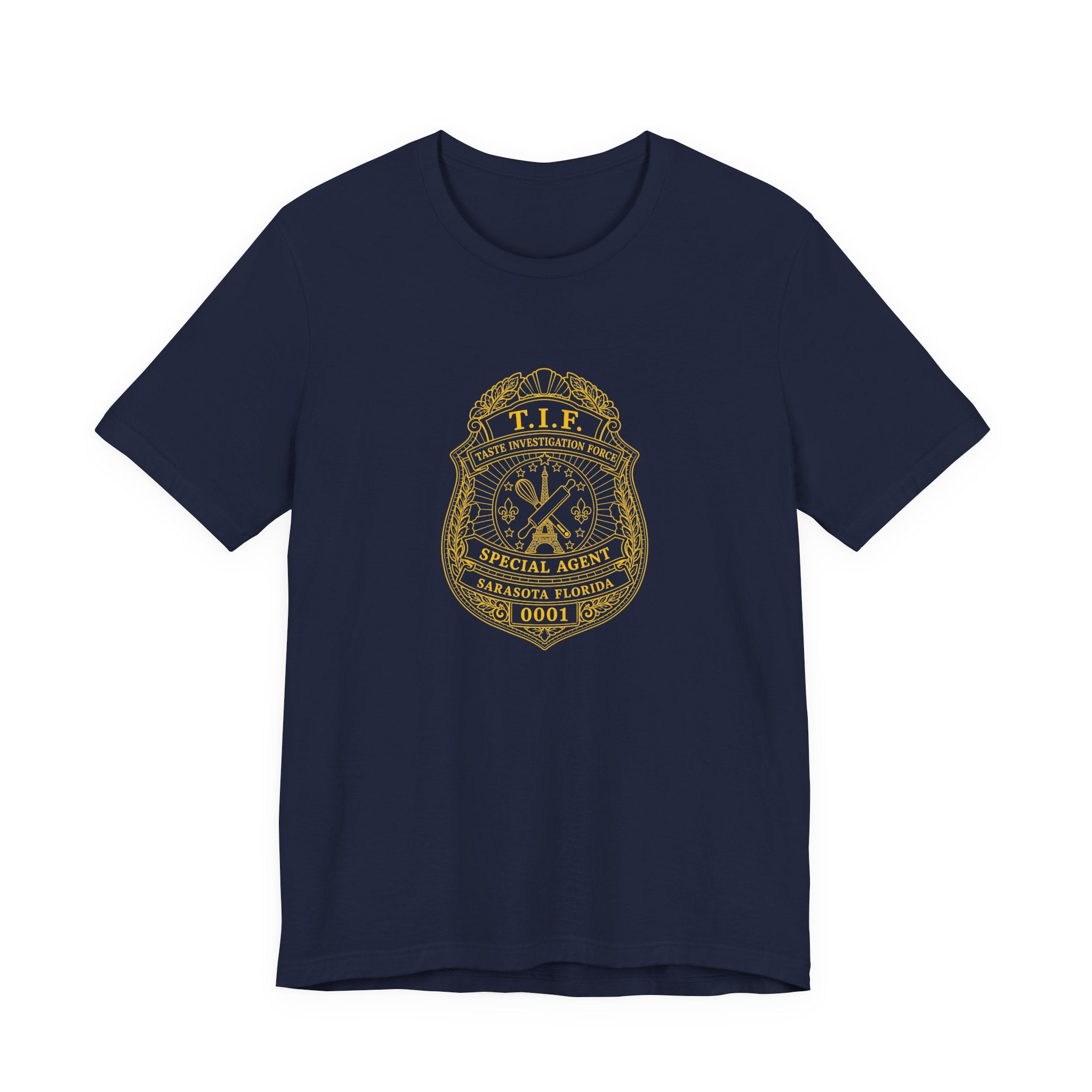 Unisex T-Shirt C'est La Vie — TIF Blue/Yellow Skeleton Owner Fred