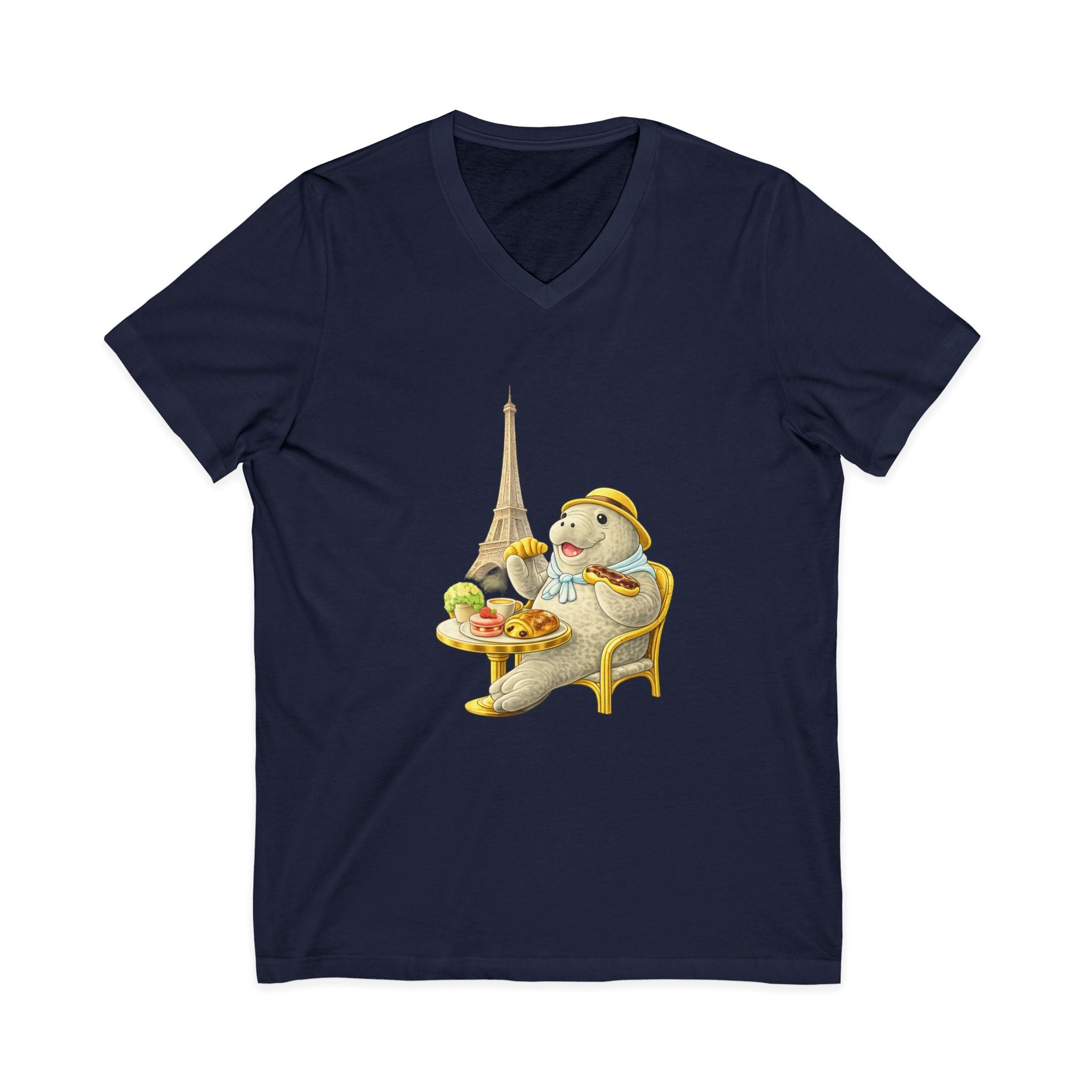 Unisex V-Neck T-Shirt C'est La Vie — Manatee Paris
