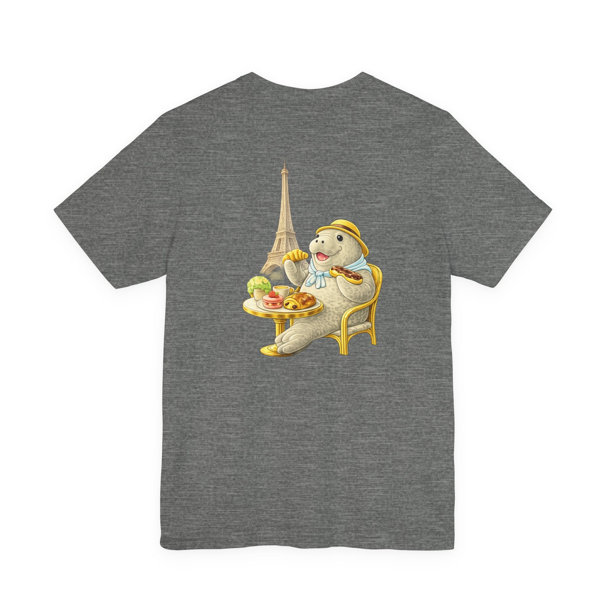 Unisex C'est La Vie Infront Logo T-Shirt - Back with Manatee Paris