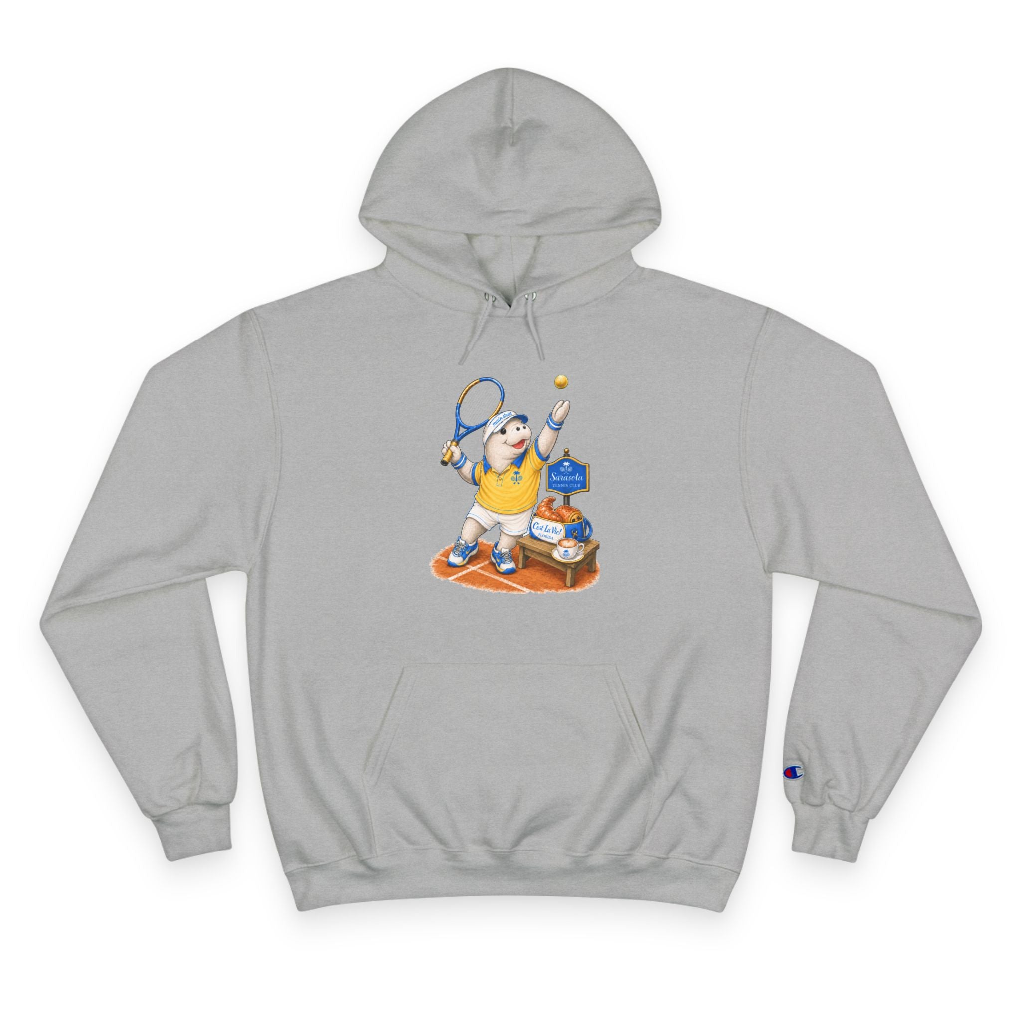 Champion Unisex Hoodie –  Manatee Tennis "C'est La Vie" Back Print