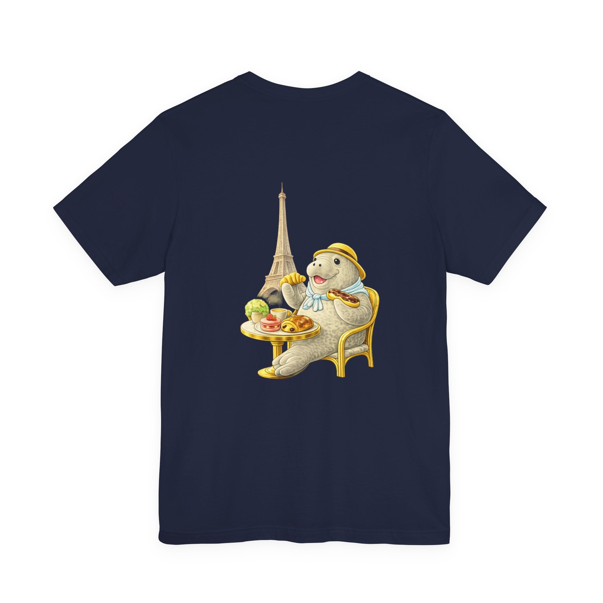 Unisex C'est La Vie Infront Logo T-Shirt - Back with Manatee Paris