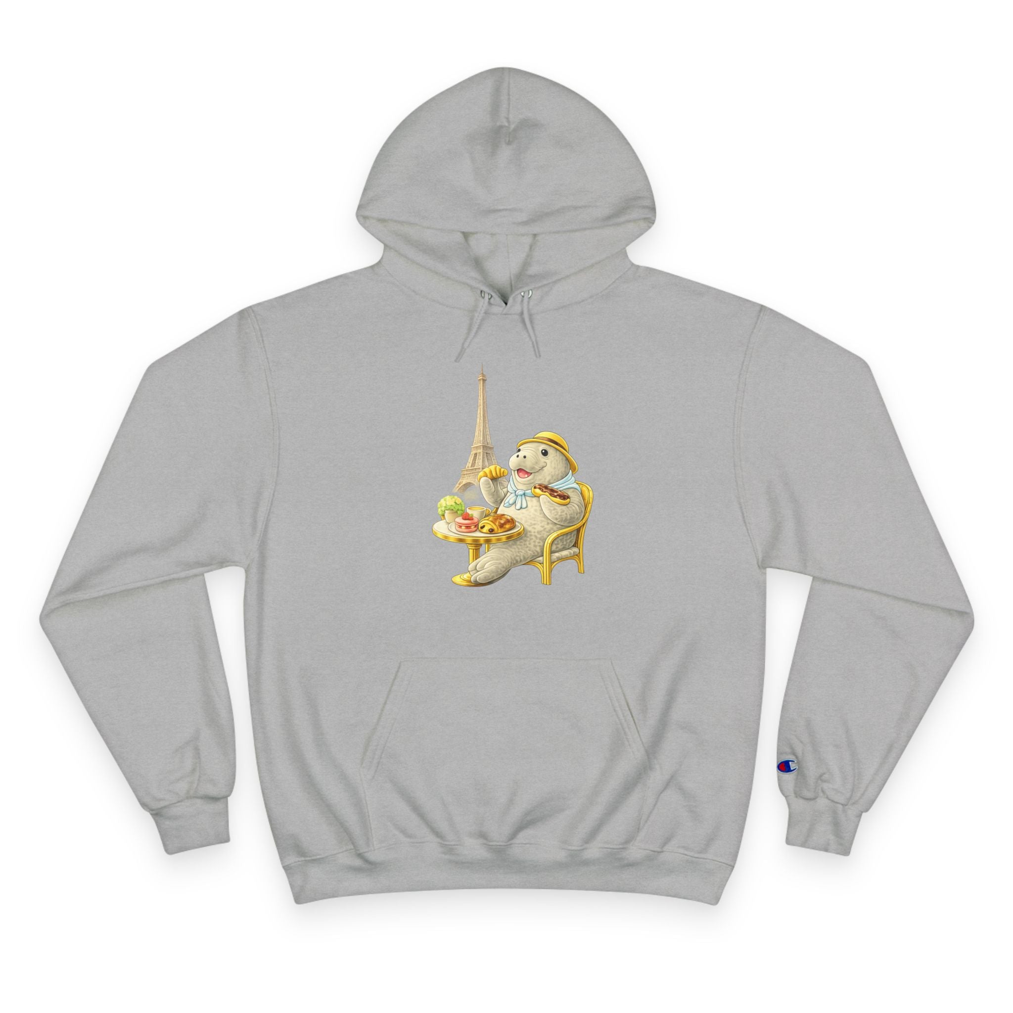 Champion Unisex Hoodie –  Manatee Paris "C'est La Vie" Back Print