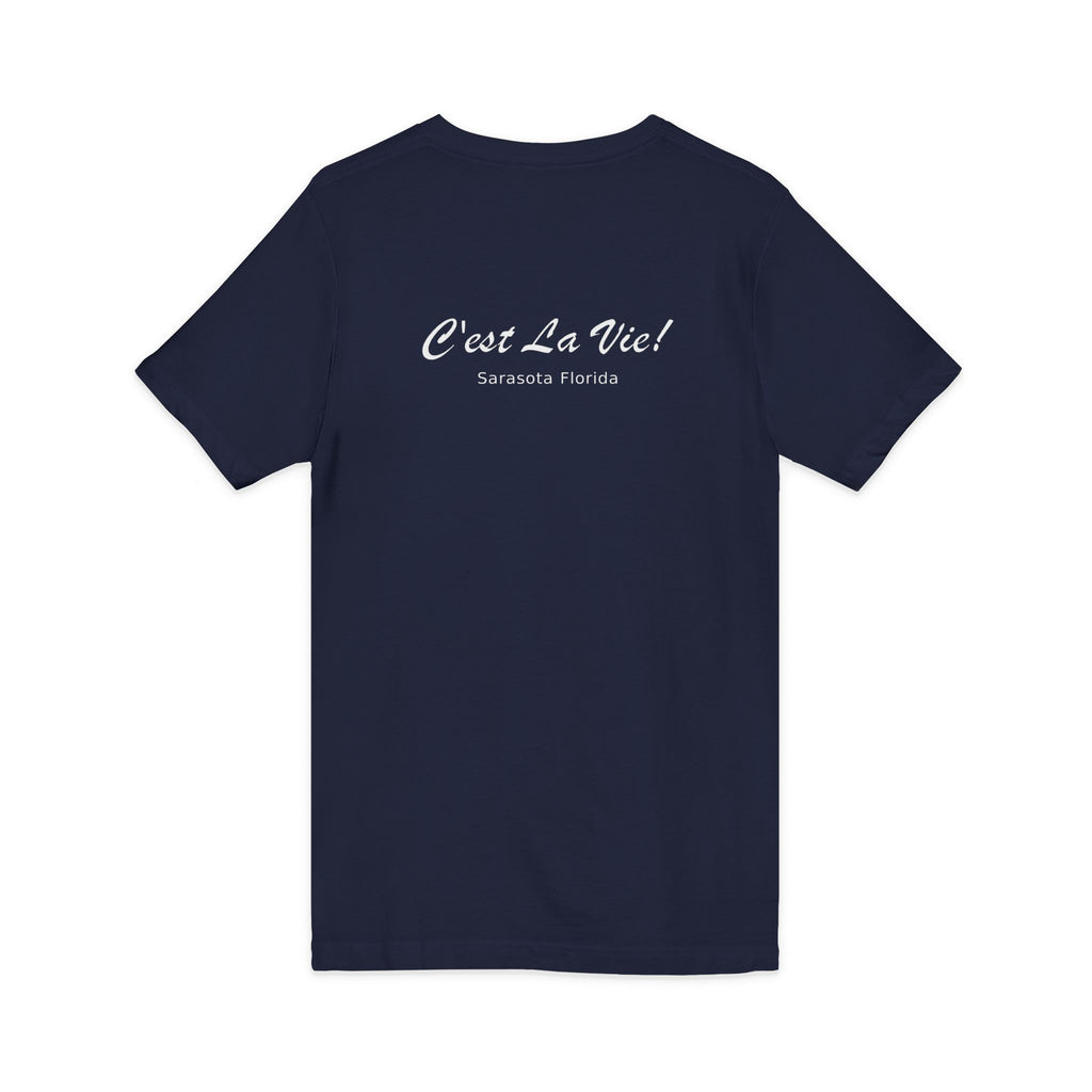 Unisex V-Neck T-Shirt C'est La Vie — Manatee Saint-Tropez