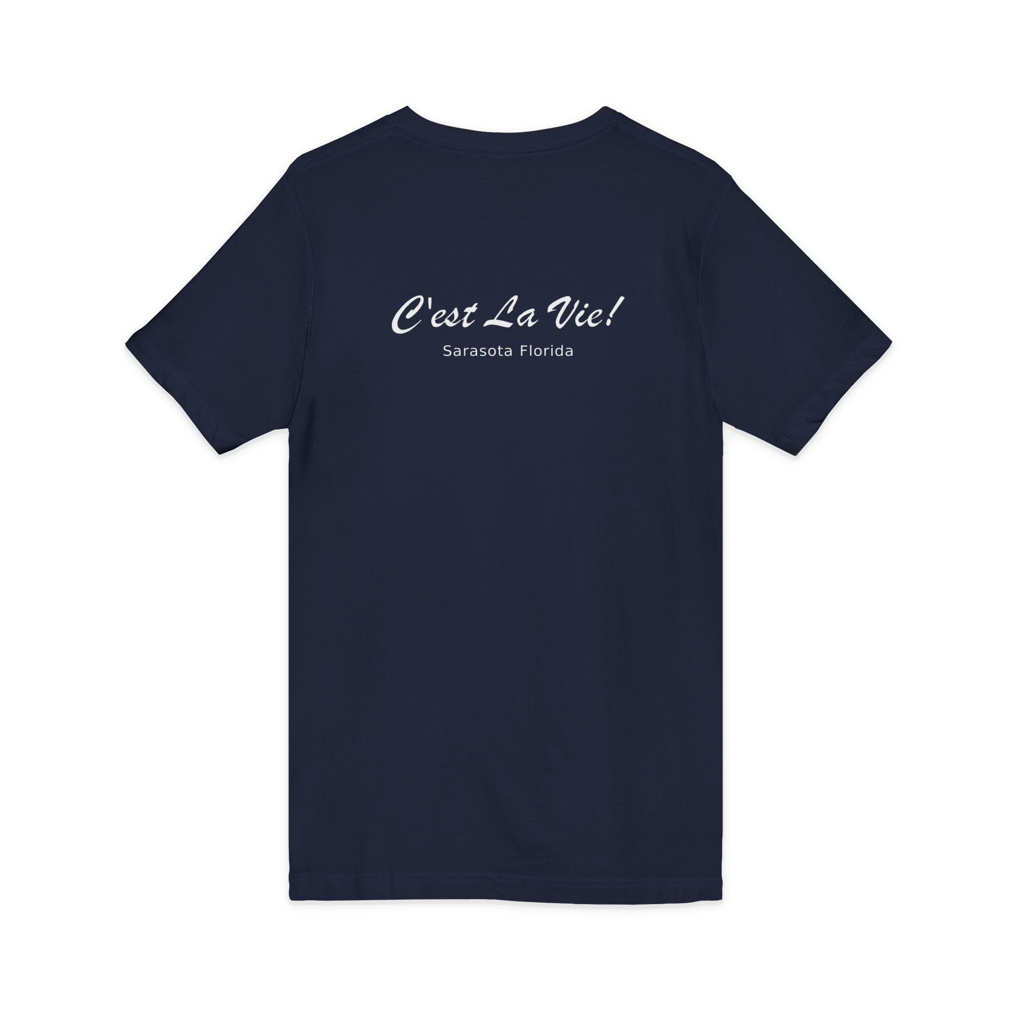 Unisex V-Neck T-Shirt C'est La Vie — Manatee Saint-Tropez