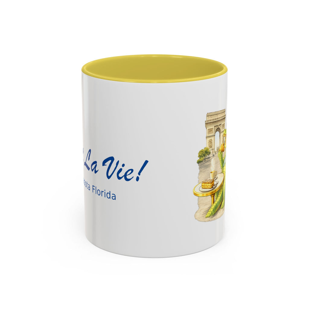 C'est La Vie! Gator Café Mug — Authentic French Bakery Sarasota Cup (11oz/15oz)