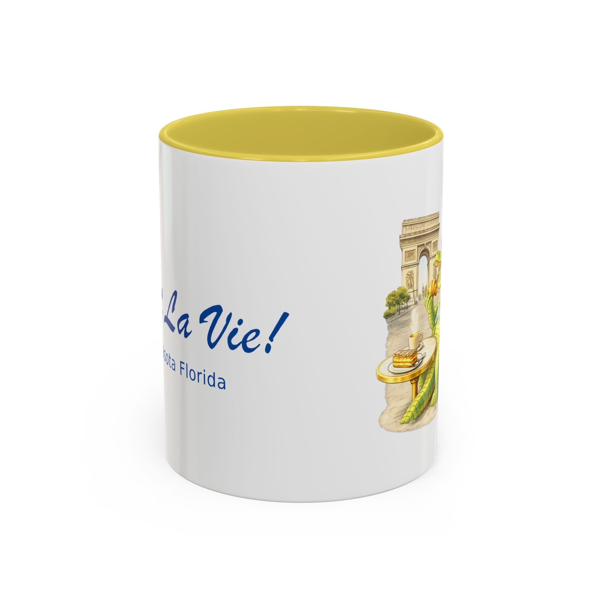 C'est La Vie! Gator Café Mug — Authentic French Bakery Sarasota Cup (11oz/15oz)