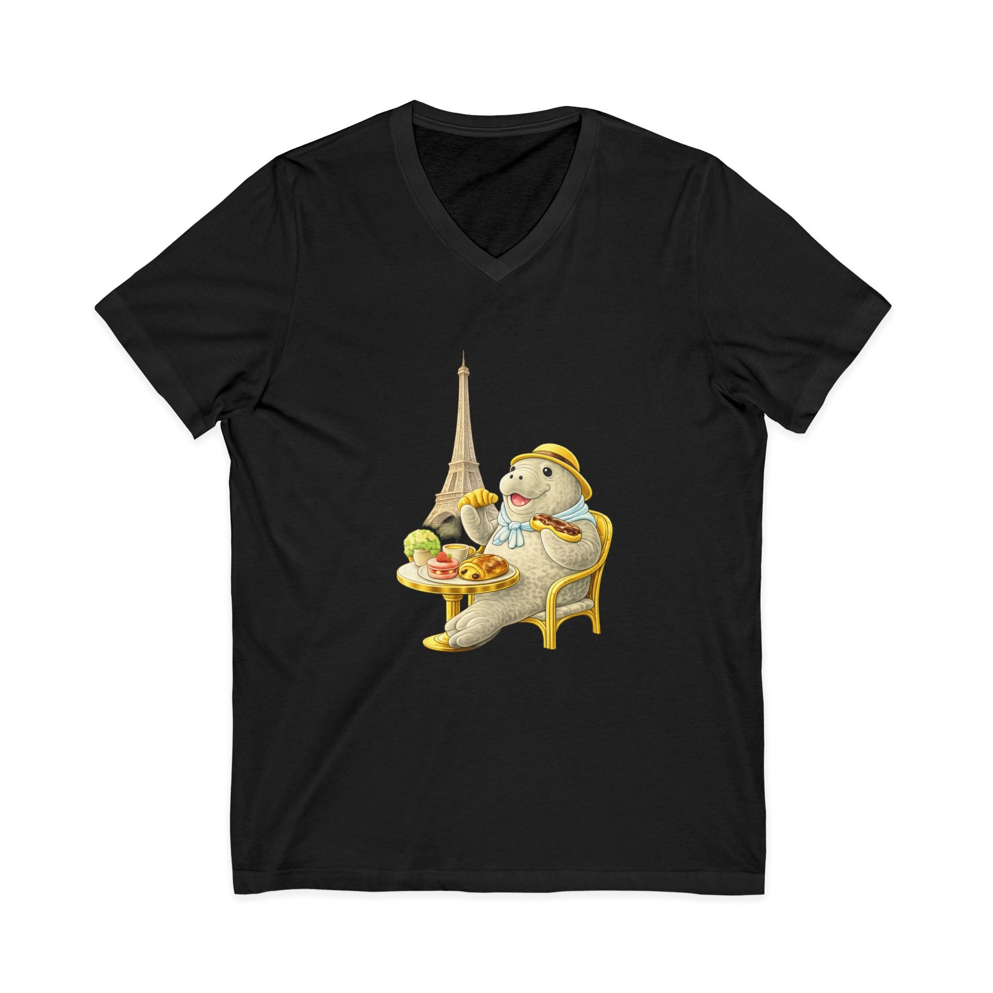 Unisex V-Neck T-Shirt C'est La Vie — Manatee Paris