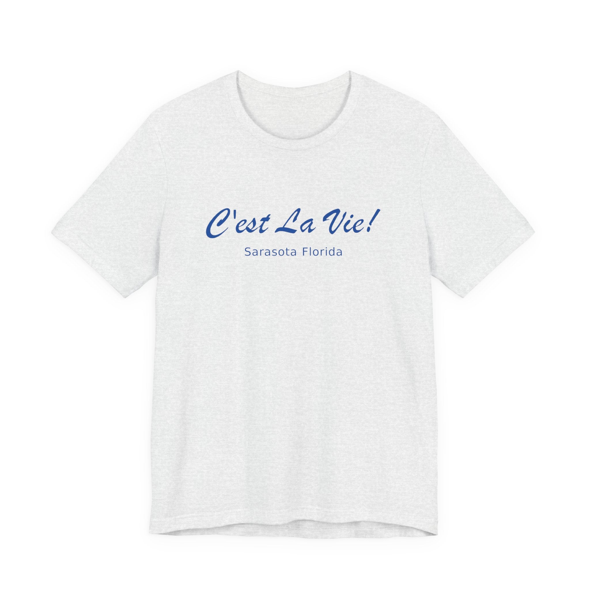 Unisex C'est La Vie Infront Logo T-Shirt - Back with Manatee Paris