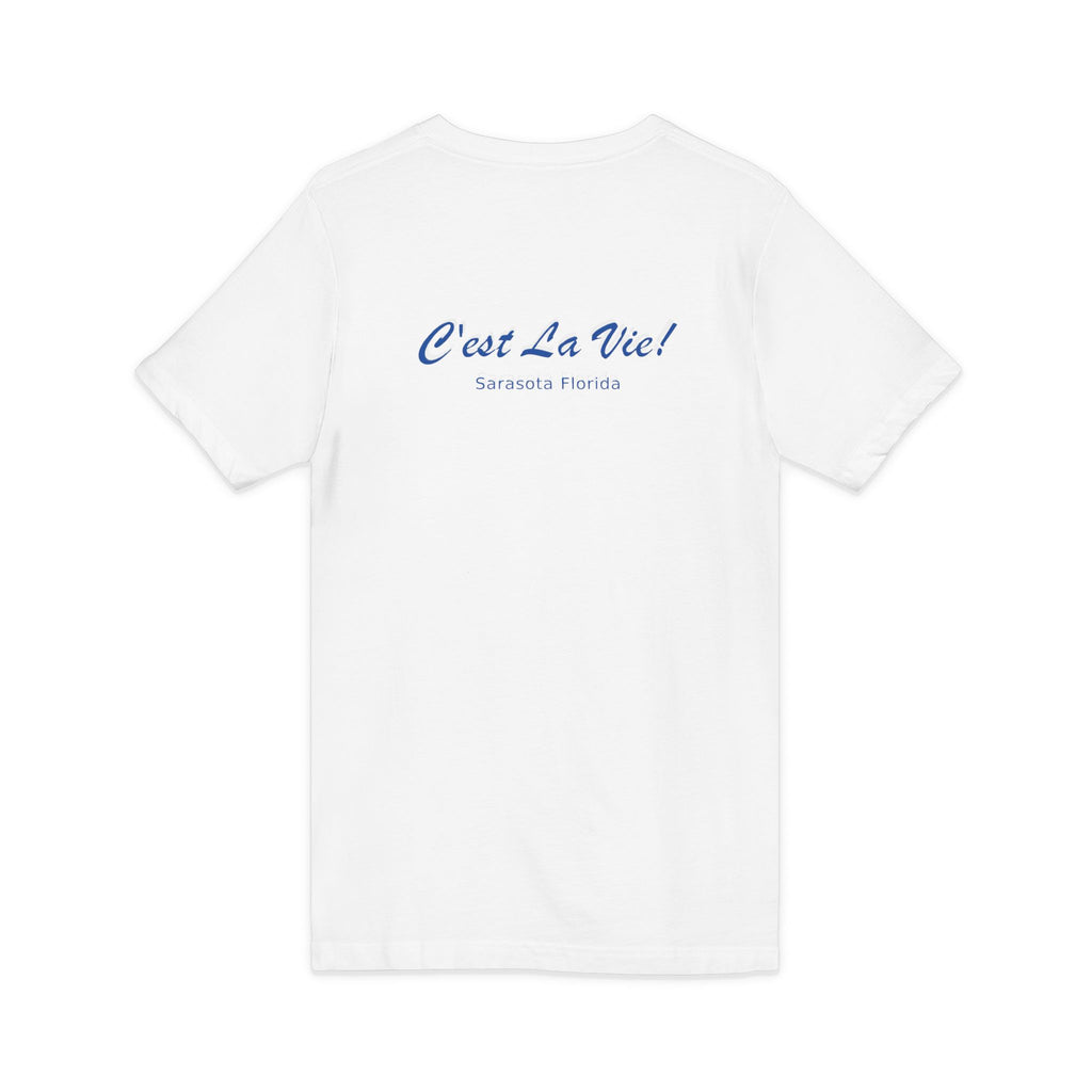 Unisex V-Neck T-Shirt C'est La Vie — Manatee Saint-Tropez