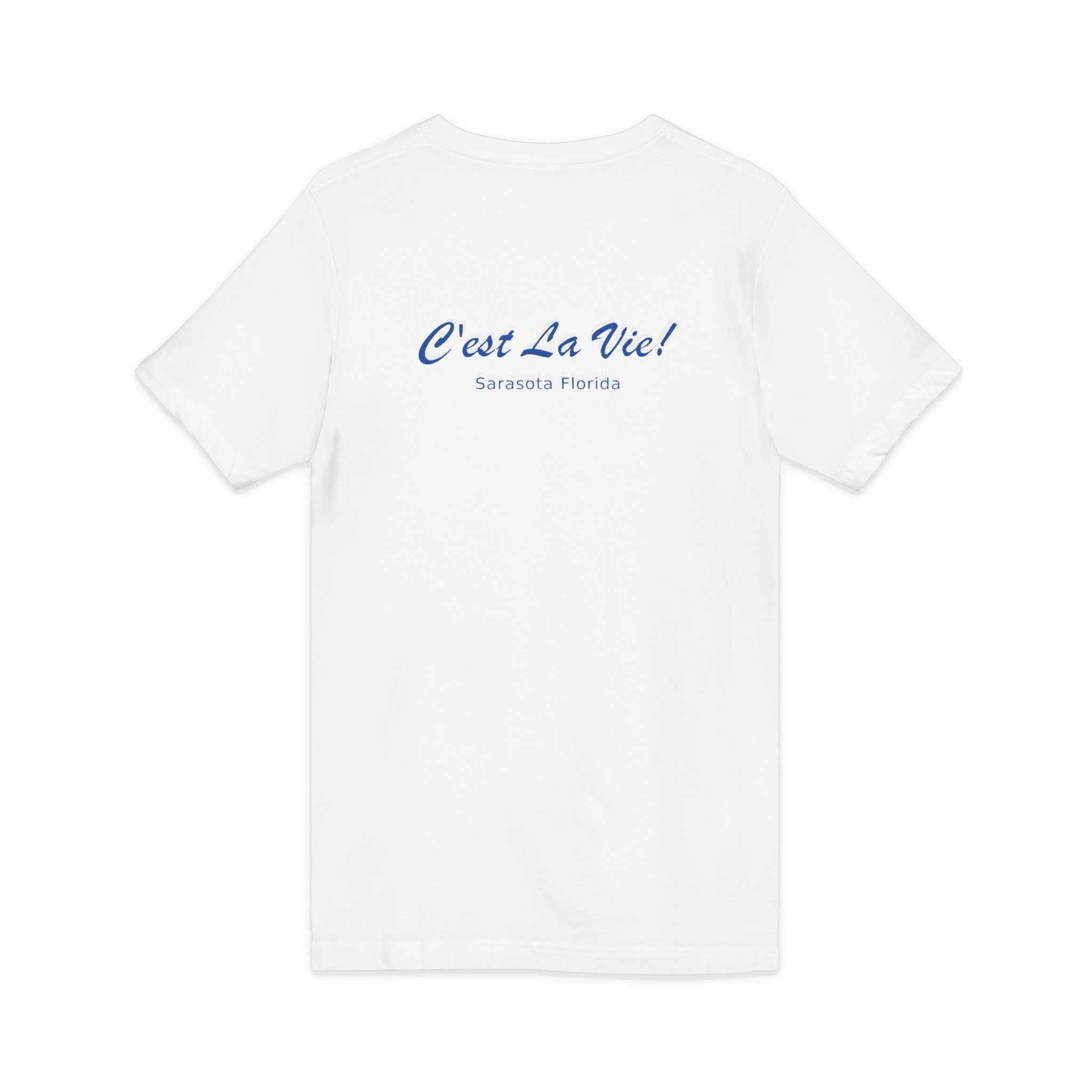 Unisex V-Neck T-Shirt C'est La Vie — Manatee Saint-Tropez