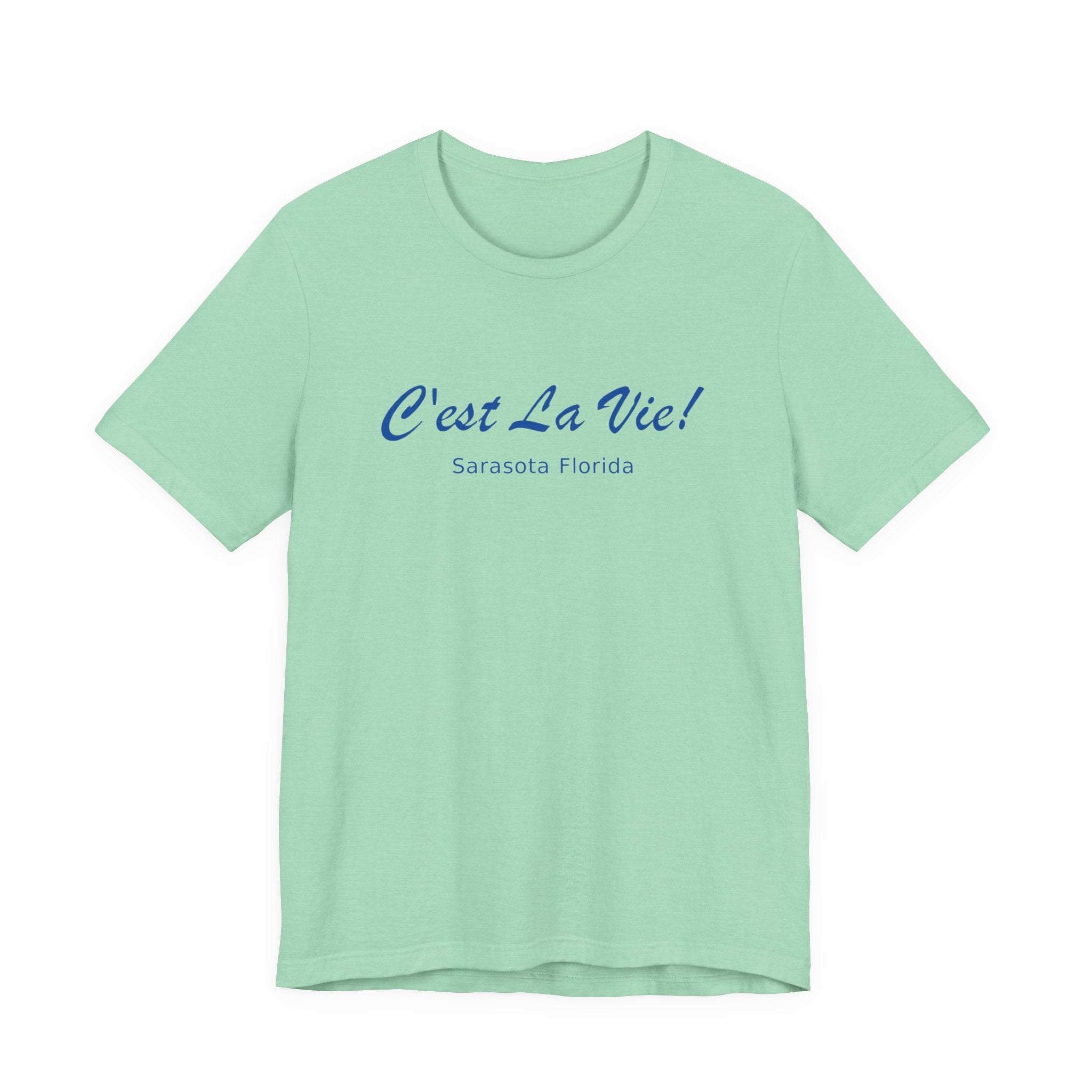 Unisex C'est La Vie Infront Logo T-Shirt - Back with Manatee Paris
