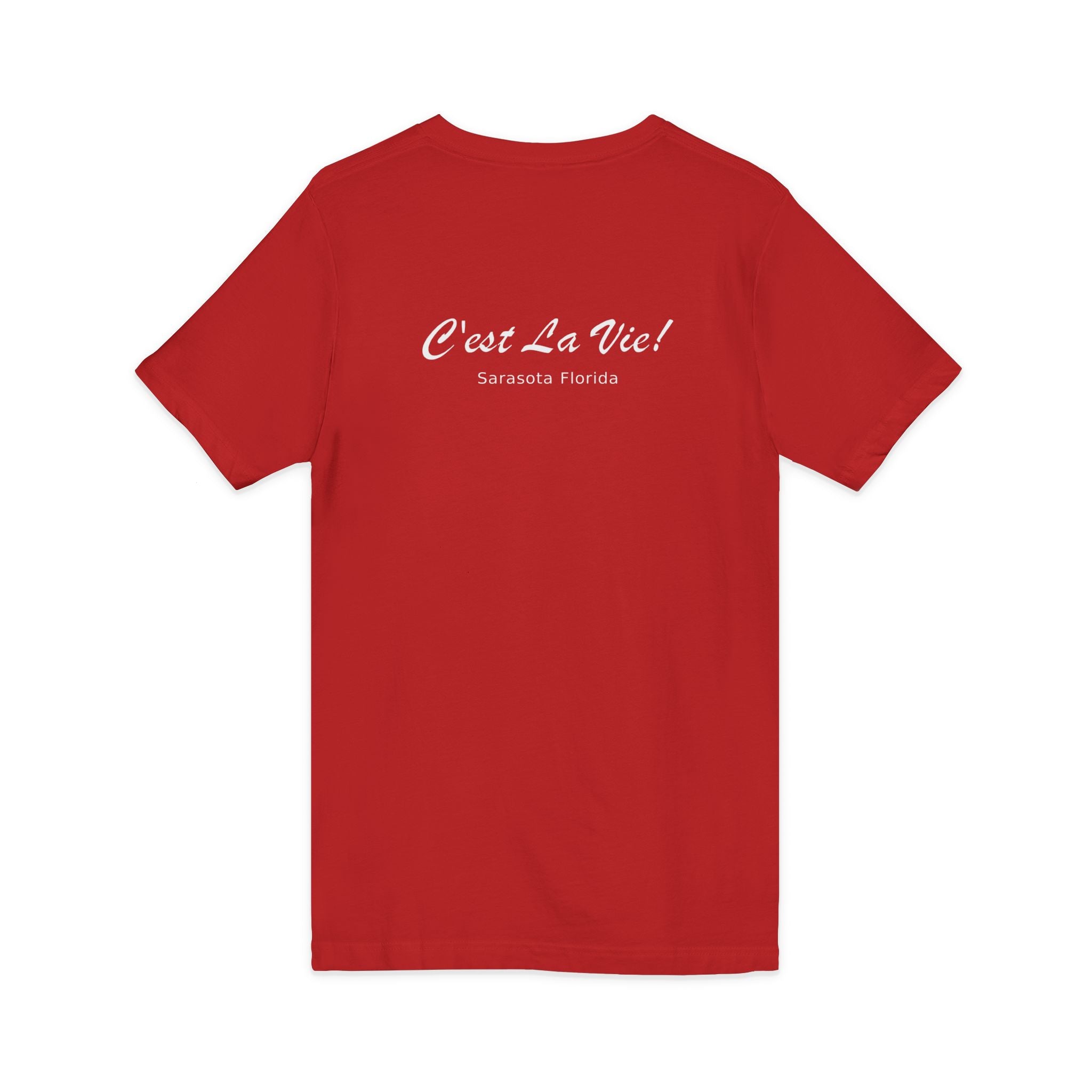 Unisex V-Neck T-Shirt C'est La Vie — Manatee Saint-Tropez