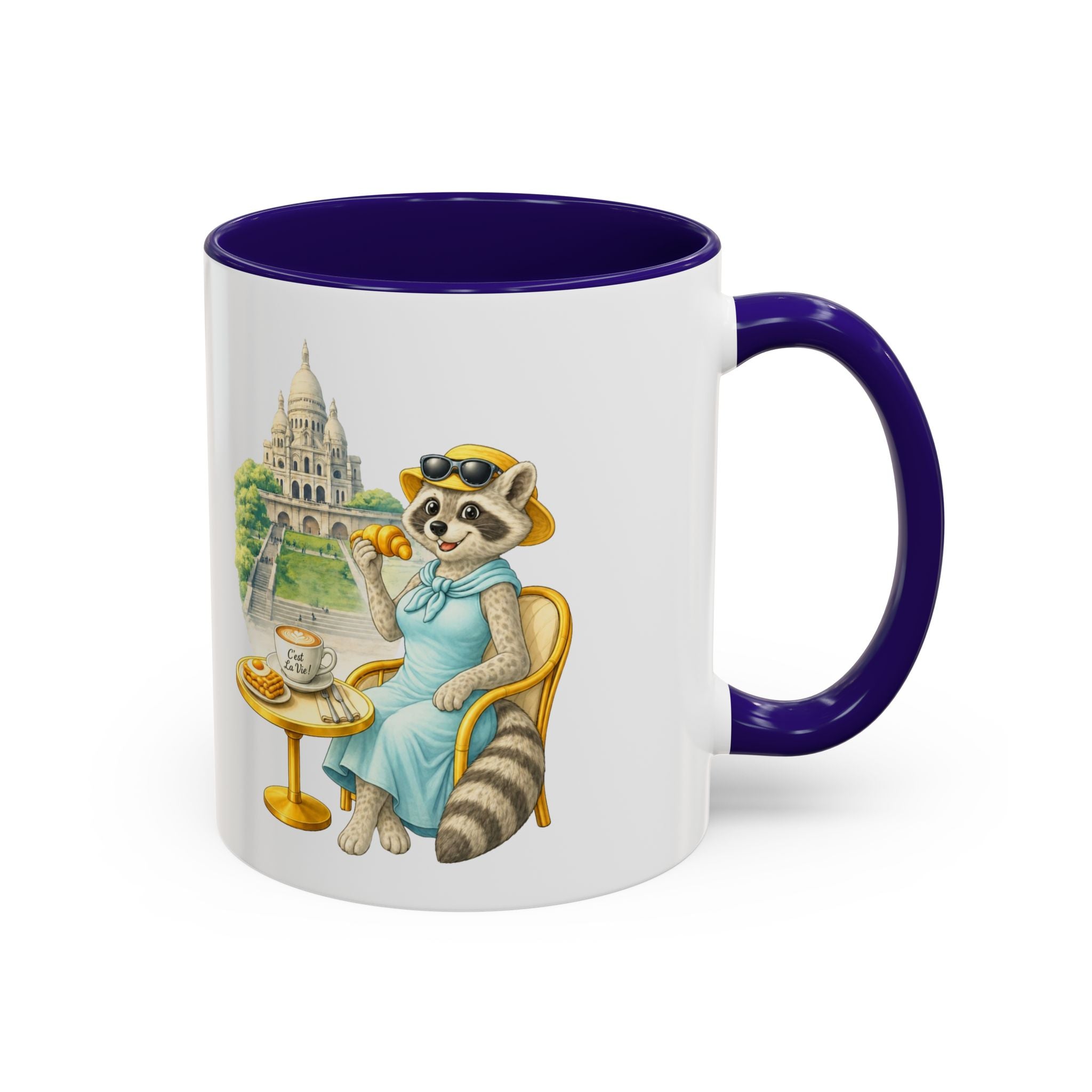 C'est La Vie! Racoon Café Mug — Authentic French Bakery Sarasota Cup (11oz/15oz)
