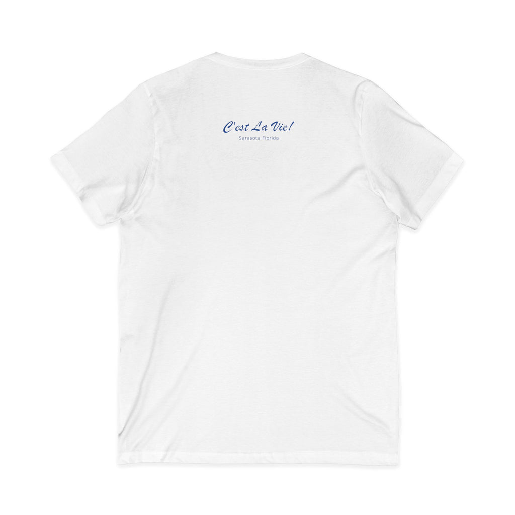 Unisex V-Neck T-Shirt C'est La Vie — Manatee Patissier