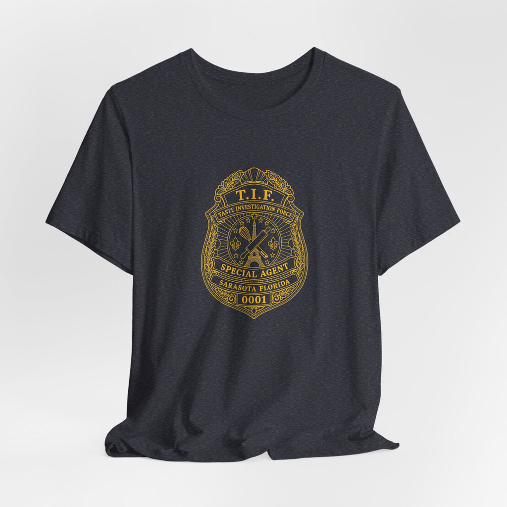 Unisex T-Shirt C'est La Vie — TIF Blue/Yellow Skeleton Owner Fred