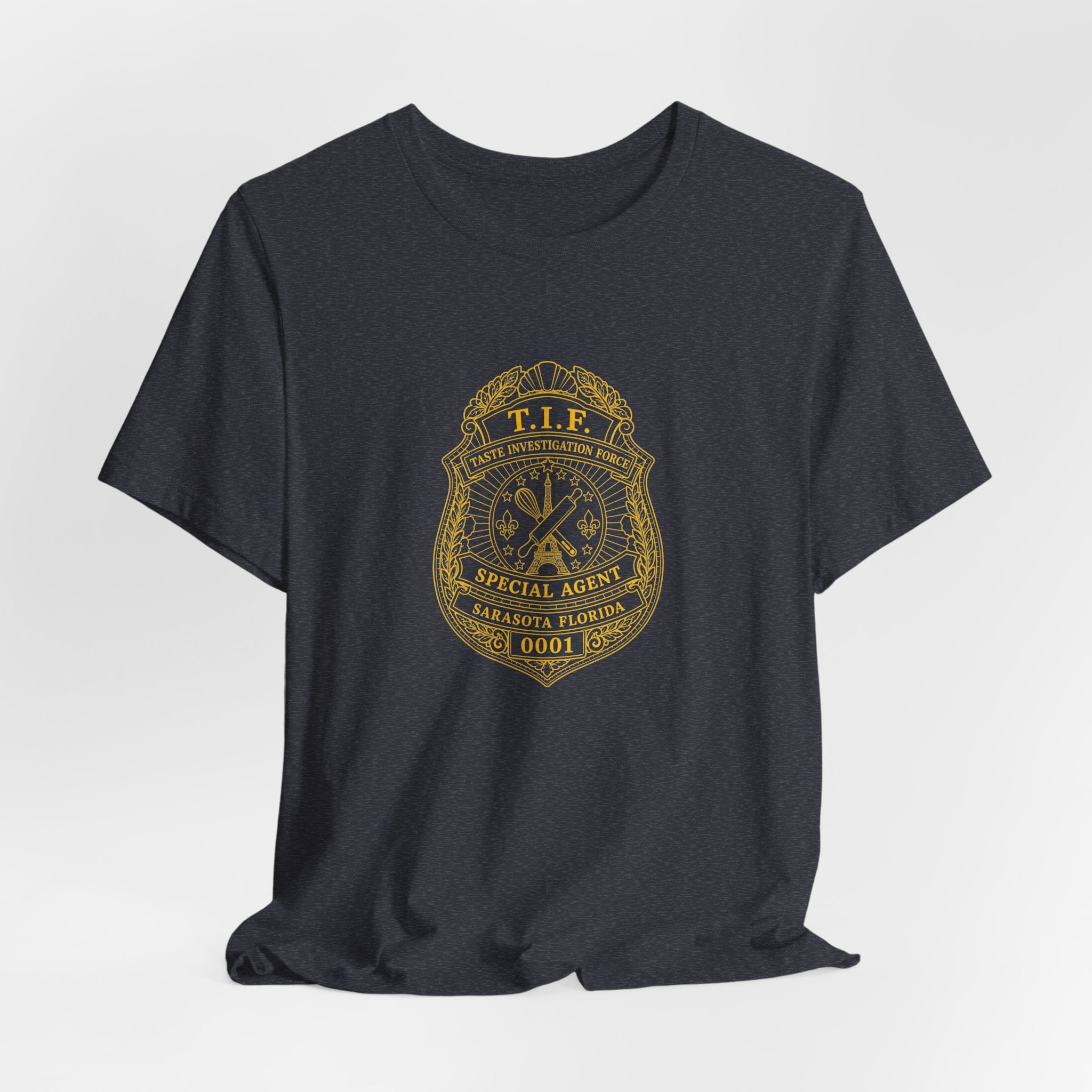 Unisex T-Shirt C'est La Vie — TIF Blue/Yellow Skeleton Owner Fred