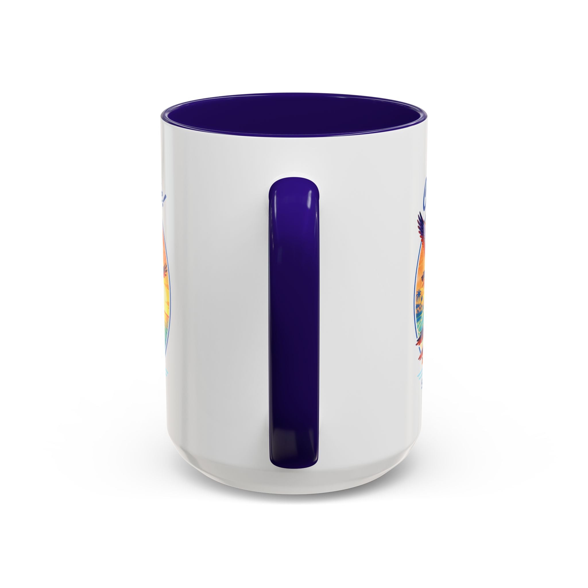 C'est La Vie! Sunset Pelican Café Mug — Authentic French Bakery Sarasota Cup (11oz/15oz)