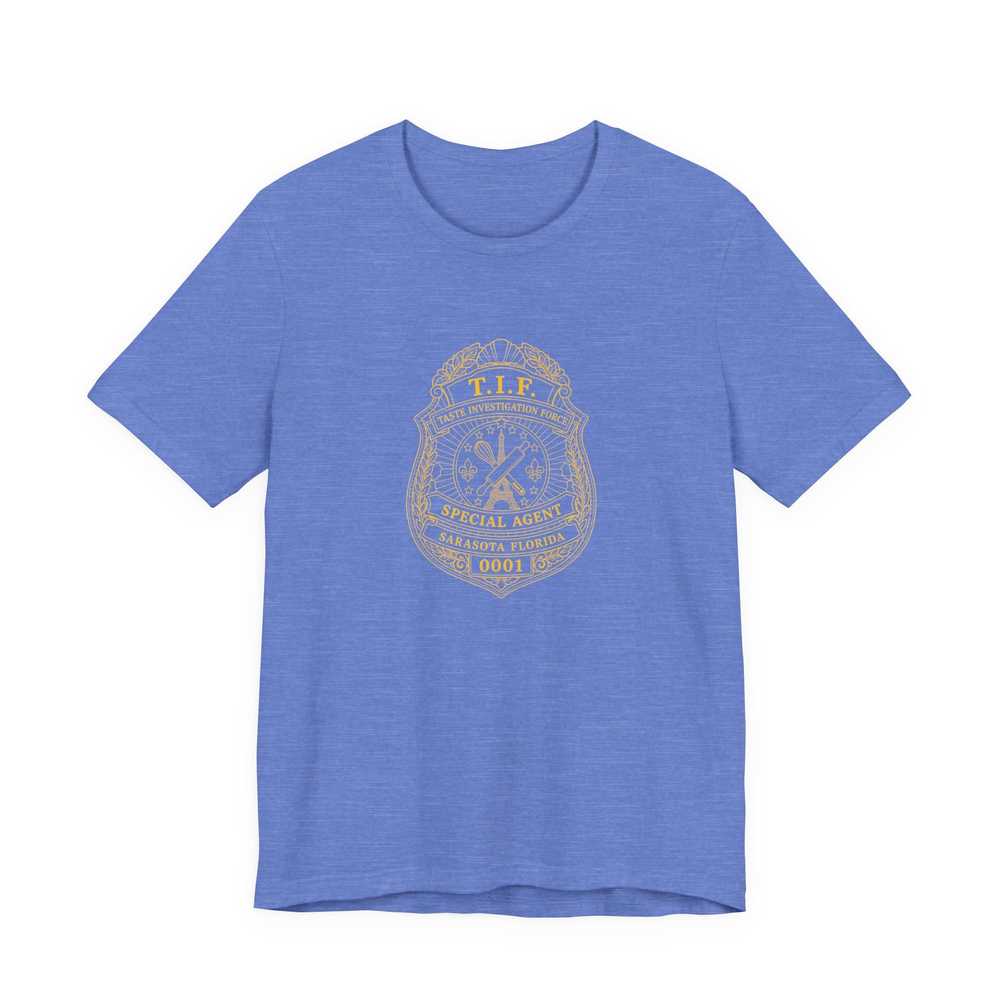 Unisex T-Shirt C'est La Vie — TIF Blue/Yellow Skeleton Owner Fred
