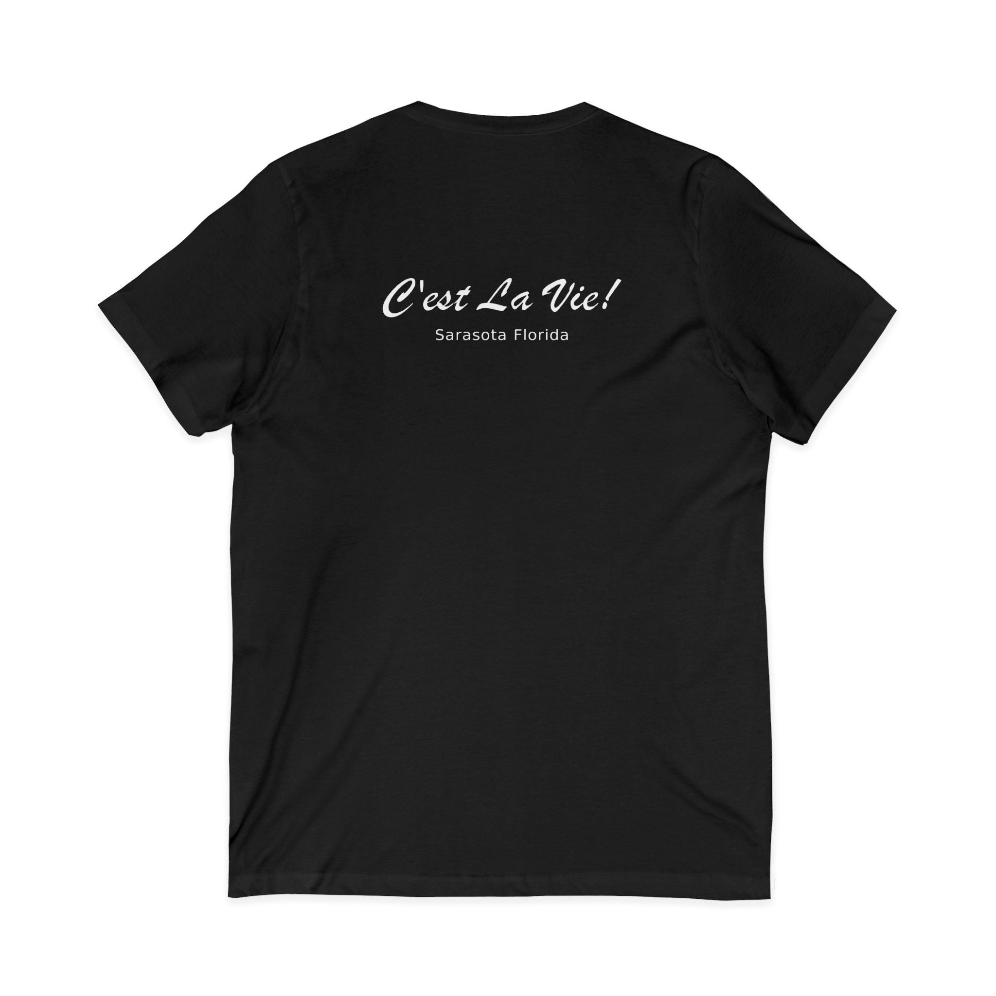 Unisex V-Neck T-Shirt C'est La Vie — Manatee Paris