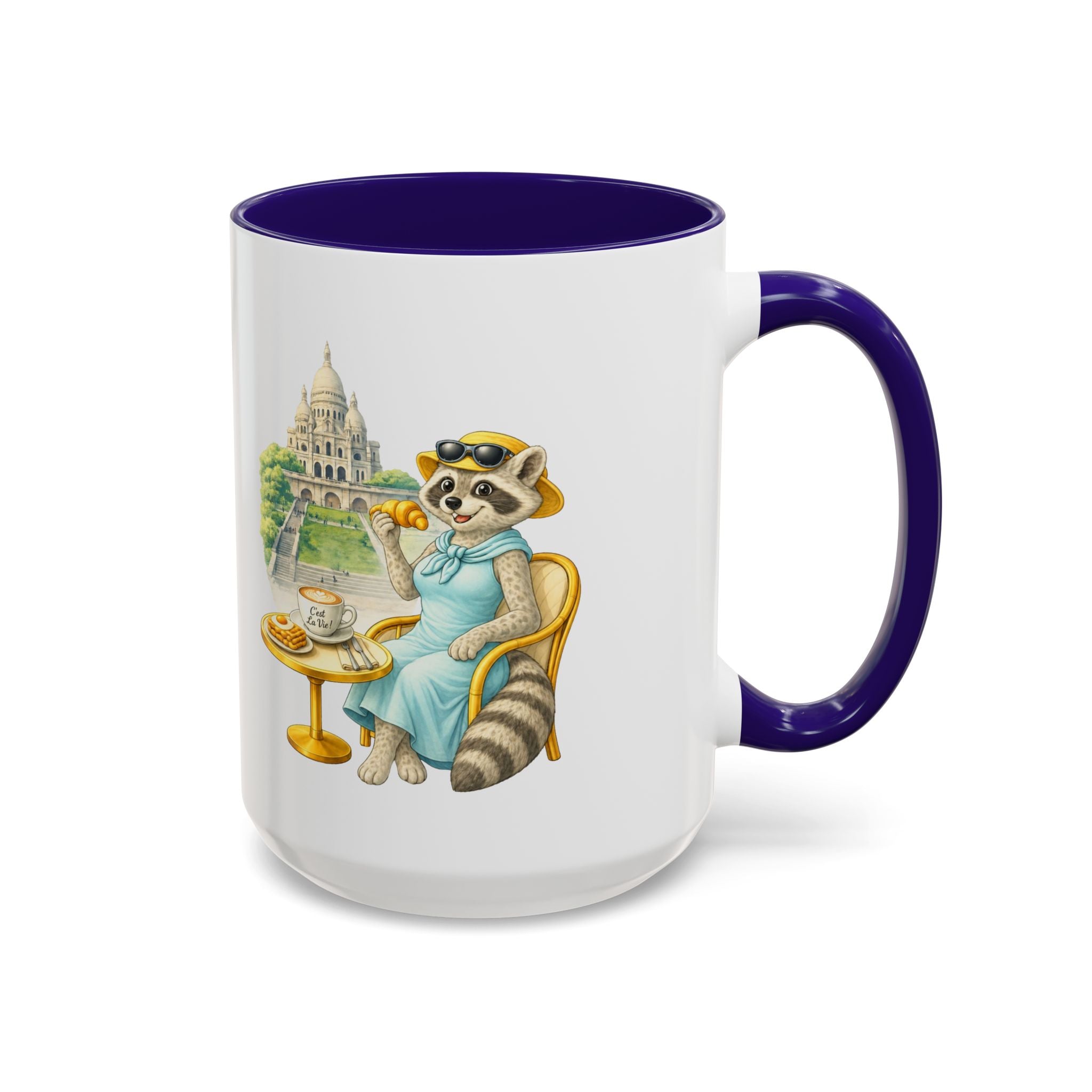 C'est La Vie! Racoon Café Mug — Authentic French Bakery Sarasota Cup (11oz/15oz)