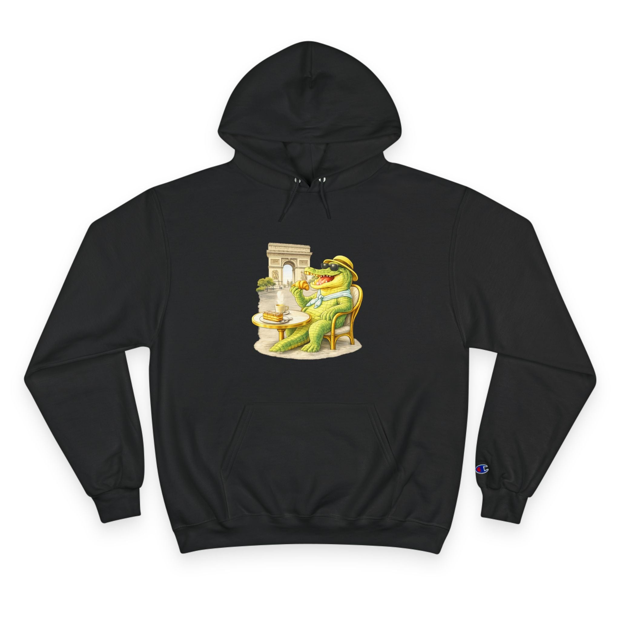 Champion Unisex Hoodie –  Gator Paris "C'est La Vie" Back Print