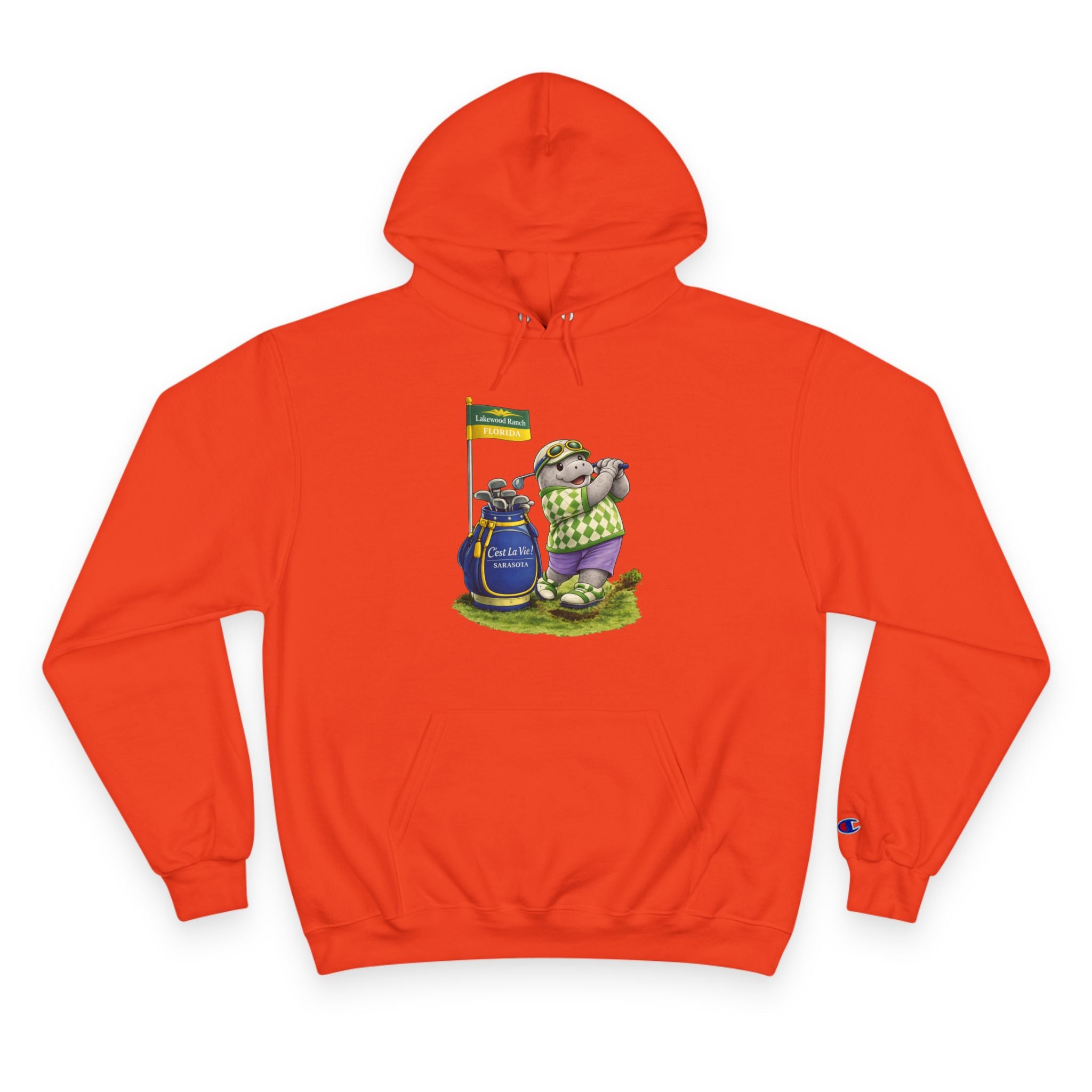Champion Unisex Hoodie –  Manatee Golf "C'est La Vie" Back Print