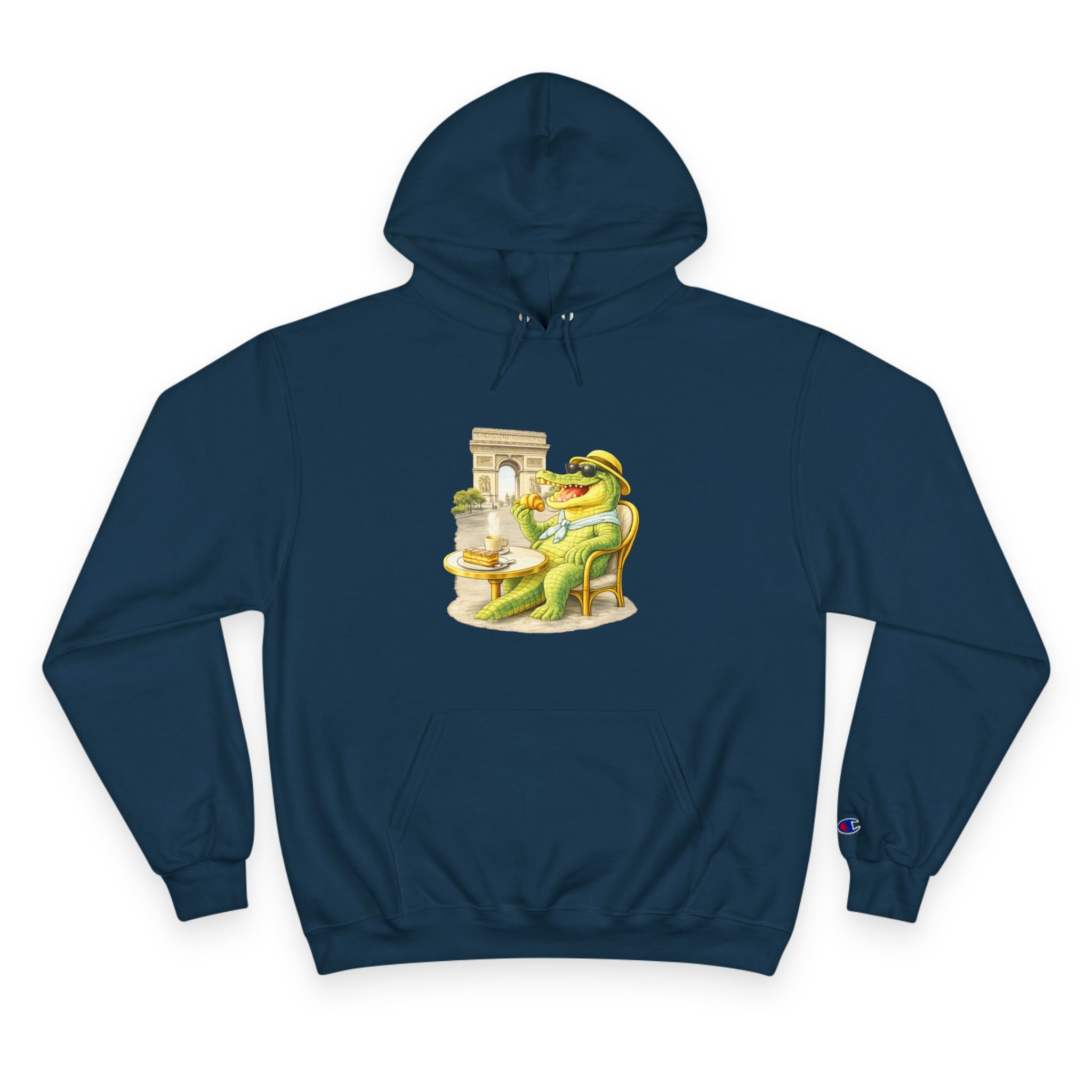 Champion Unisex Hoodie –  Gator Paris "C'est La Vie" Back Print