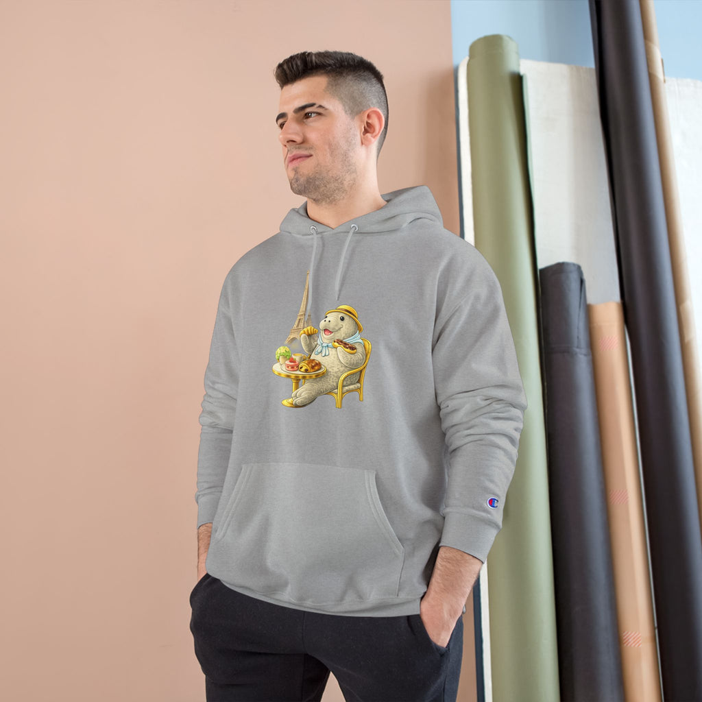 Champion Unisex Hoodie –  Manatee Paris "C'est La Vie" Back Print