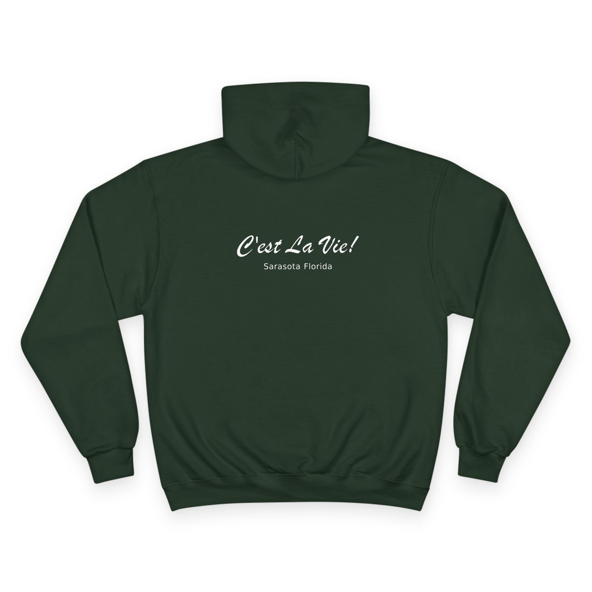 Champion Unisex Hoodie Owner Edition –  Manatee Moulin  "C'est La Vie" Back Print