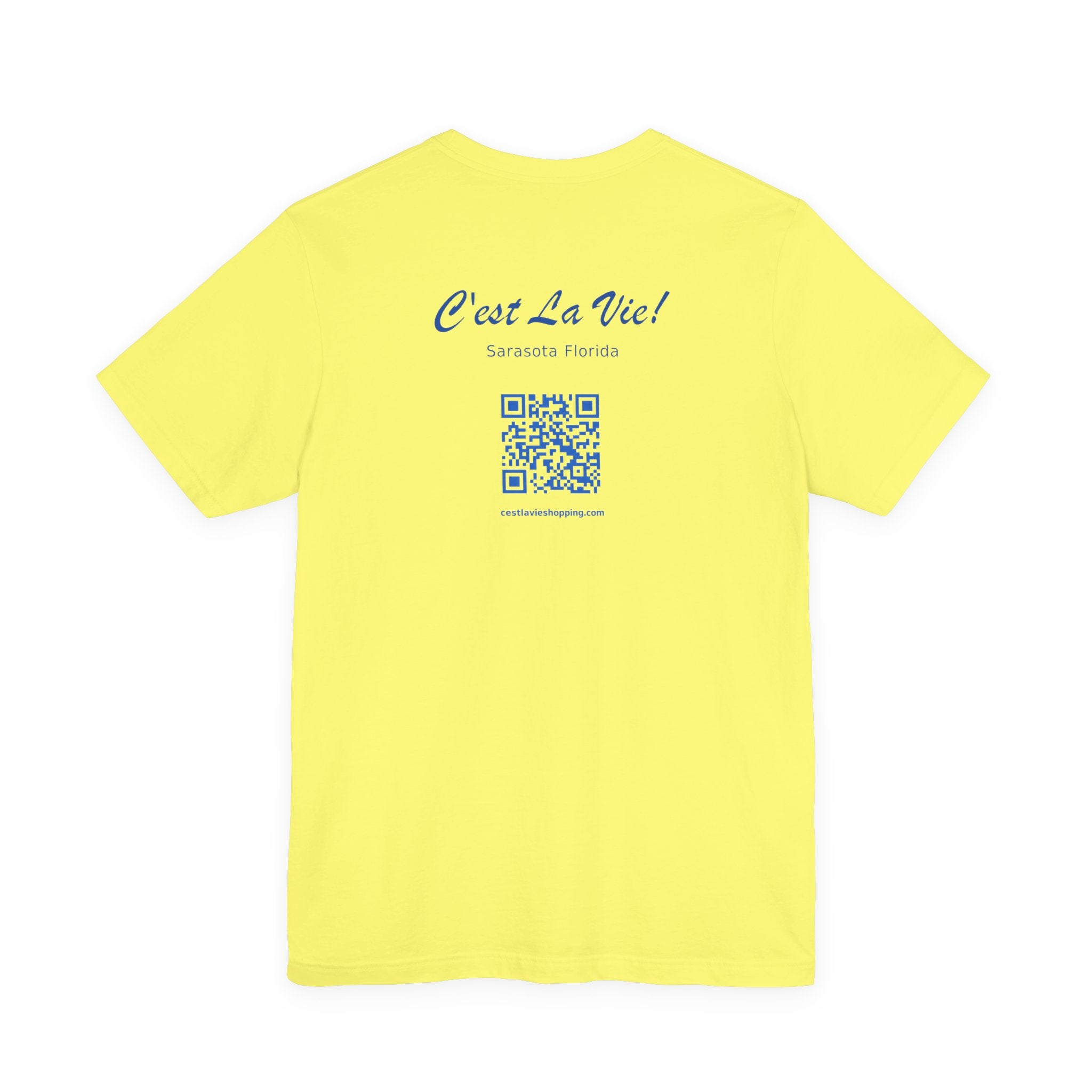 T-Shirt C'est La Vie — Owner Edition  Sunset Pelican with QR Code in the back