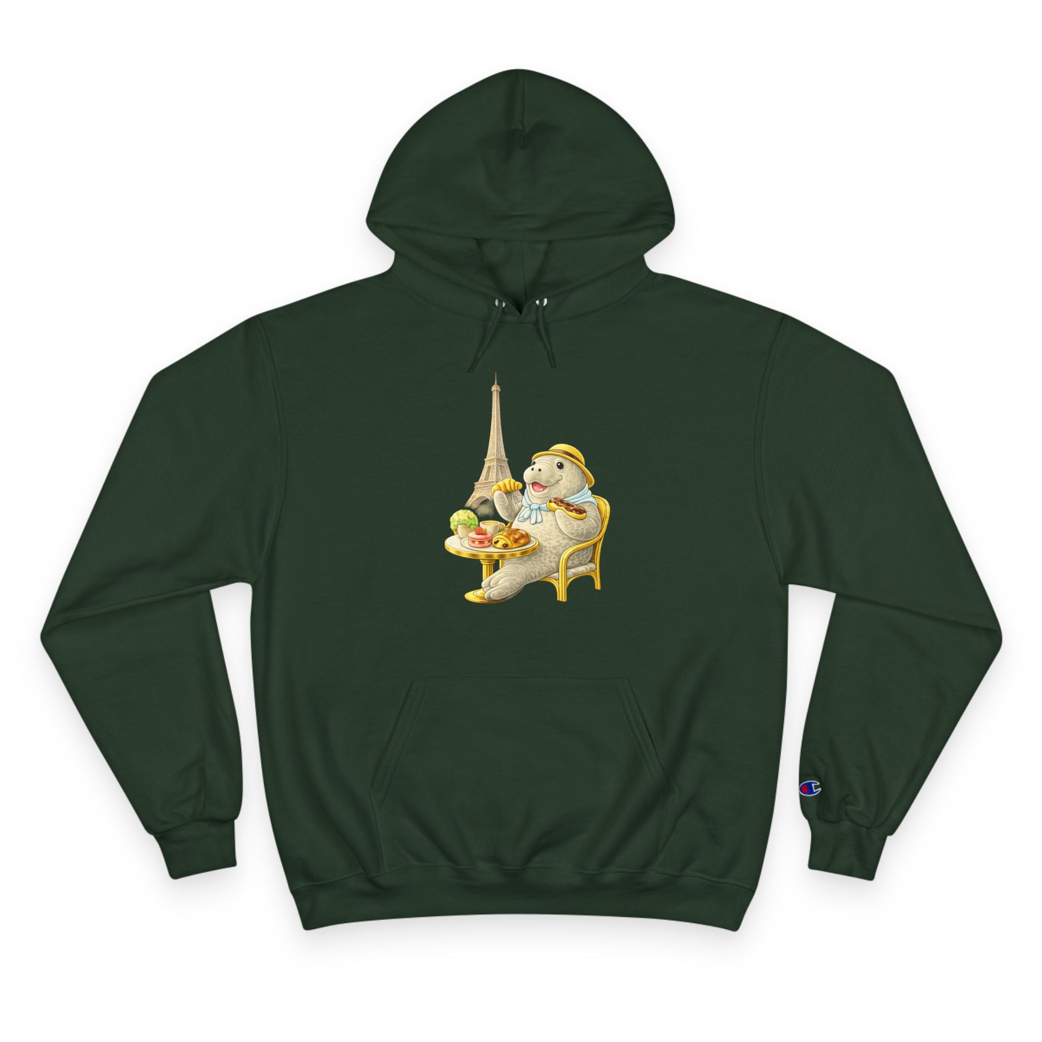 Champion Unisex Hoodie –  Manatee Paris "C'est La Vie" Back Print