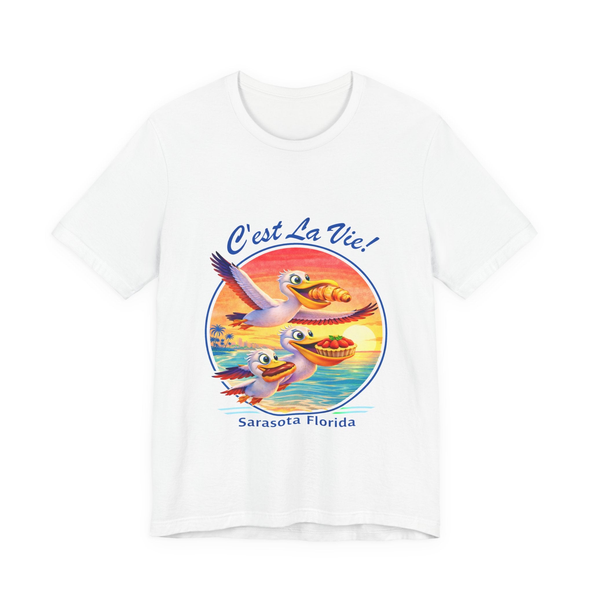 Unisex T-Shirt - C'est La Vie Sarasota Pelican Sunset