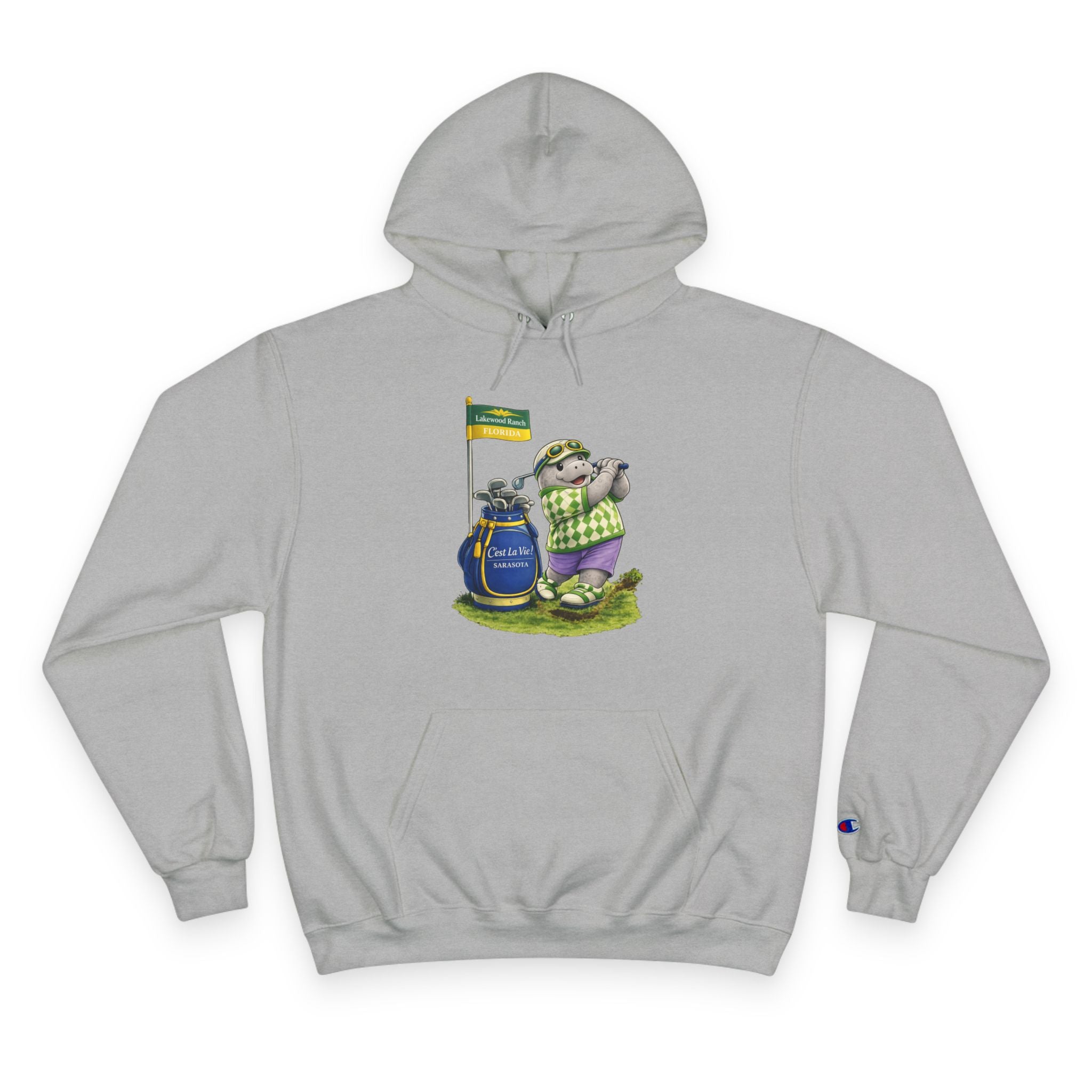 Champion Unisex Hoodie –  Manatee Golf "C'est La Vie" Back Print