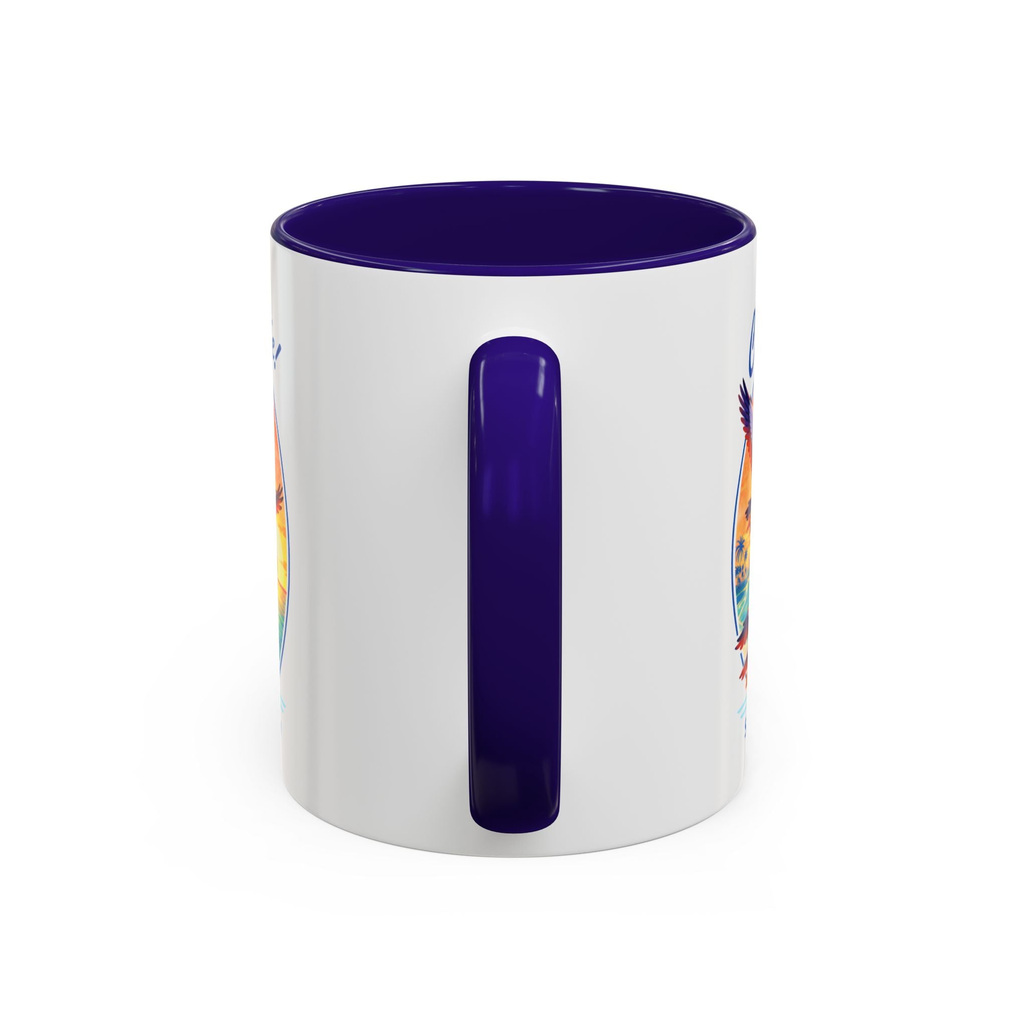C'est La Vie! Sunset Pelican Café Mug — Authentic French Bakery Sarasota Cup (11oz/15oz)