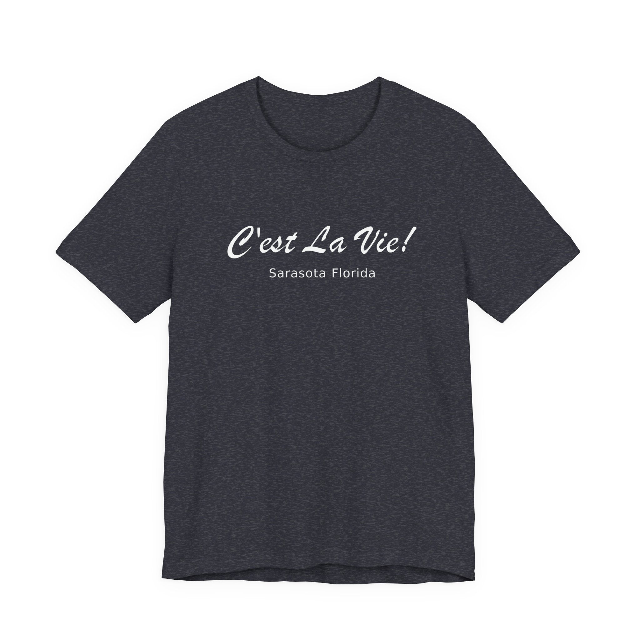 Unisex C'est La Vie Infront Logo T-Shirt - Back with Manatee Paris