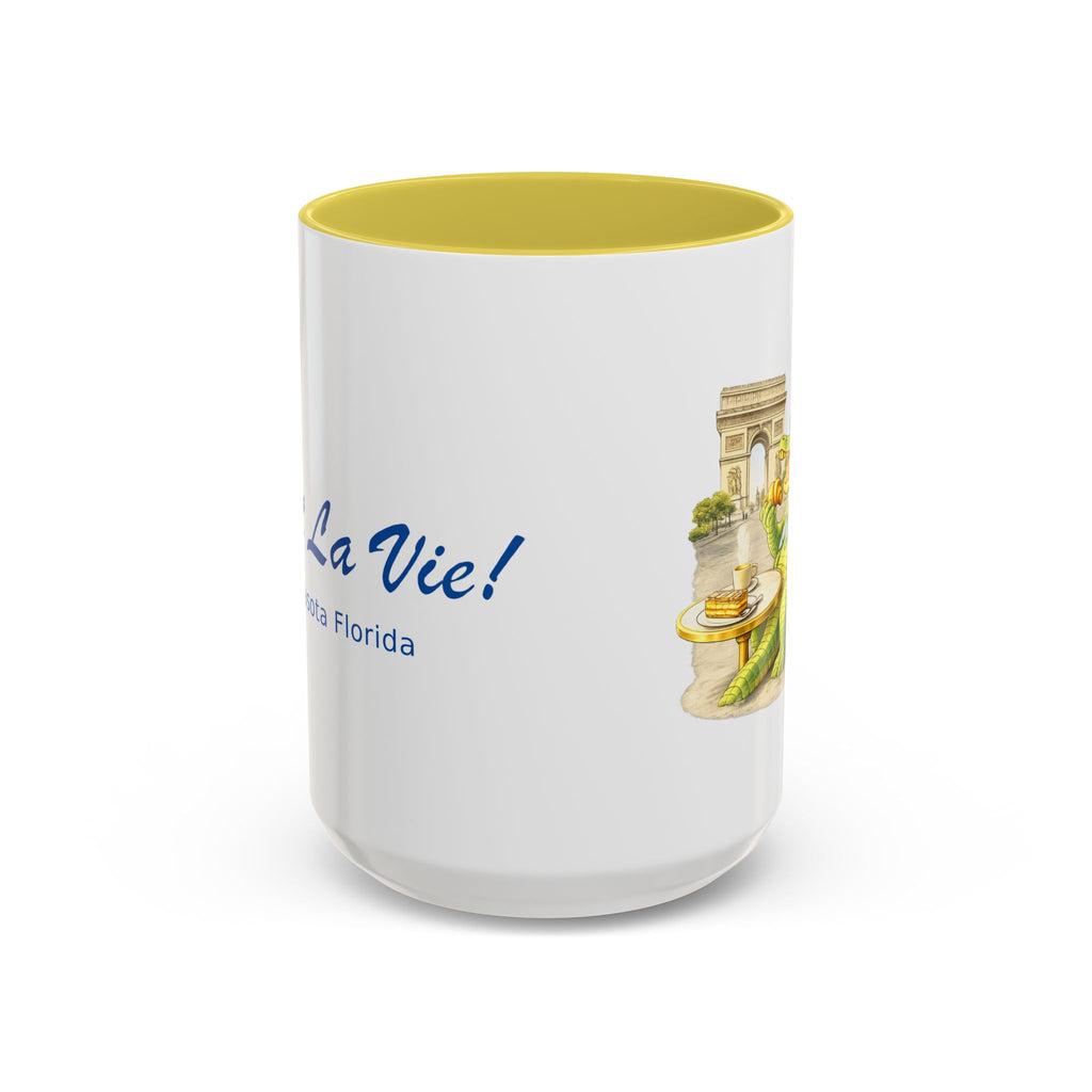 C'est La Vie! Gator Café Mug — Authentic French Bakery Sarasota Cup (11oz/15oz)