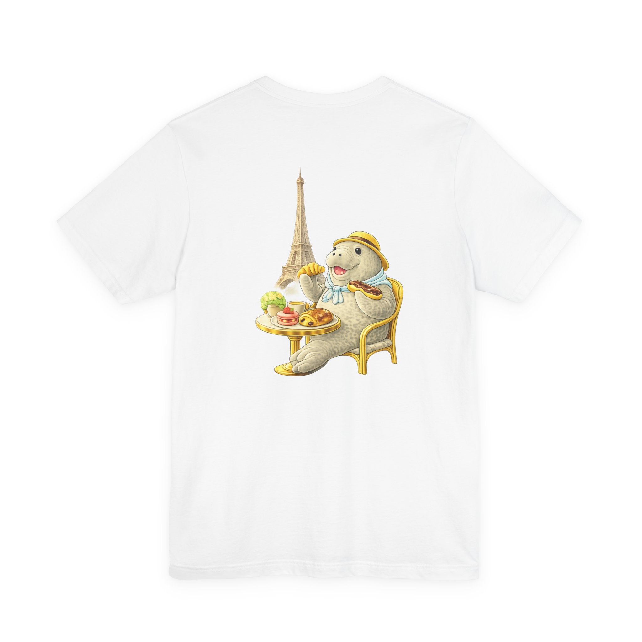 Unisex C'est La Vie Infront Logo T-Shirt - Back with Manatee Paris