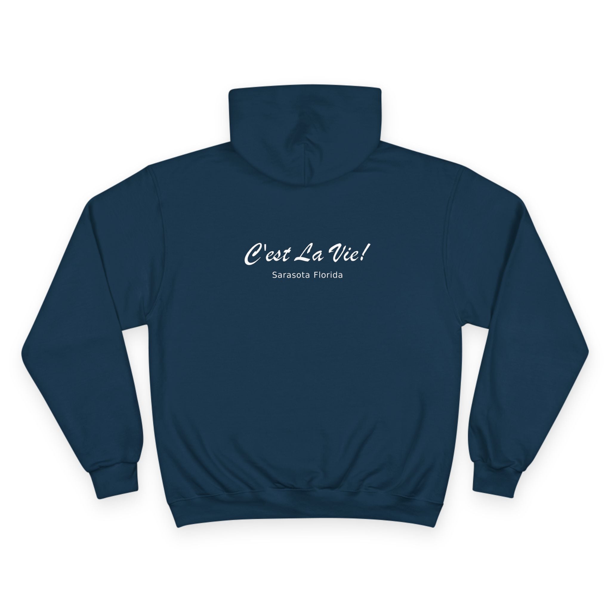 Champion Unisex Hoodie –  Manatee Tennis "C'est La Vie" Back Print