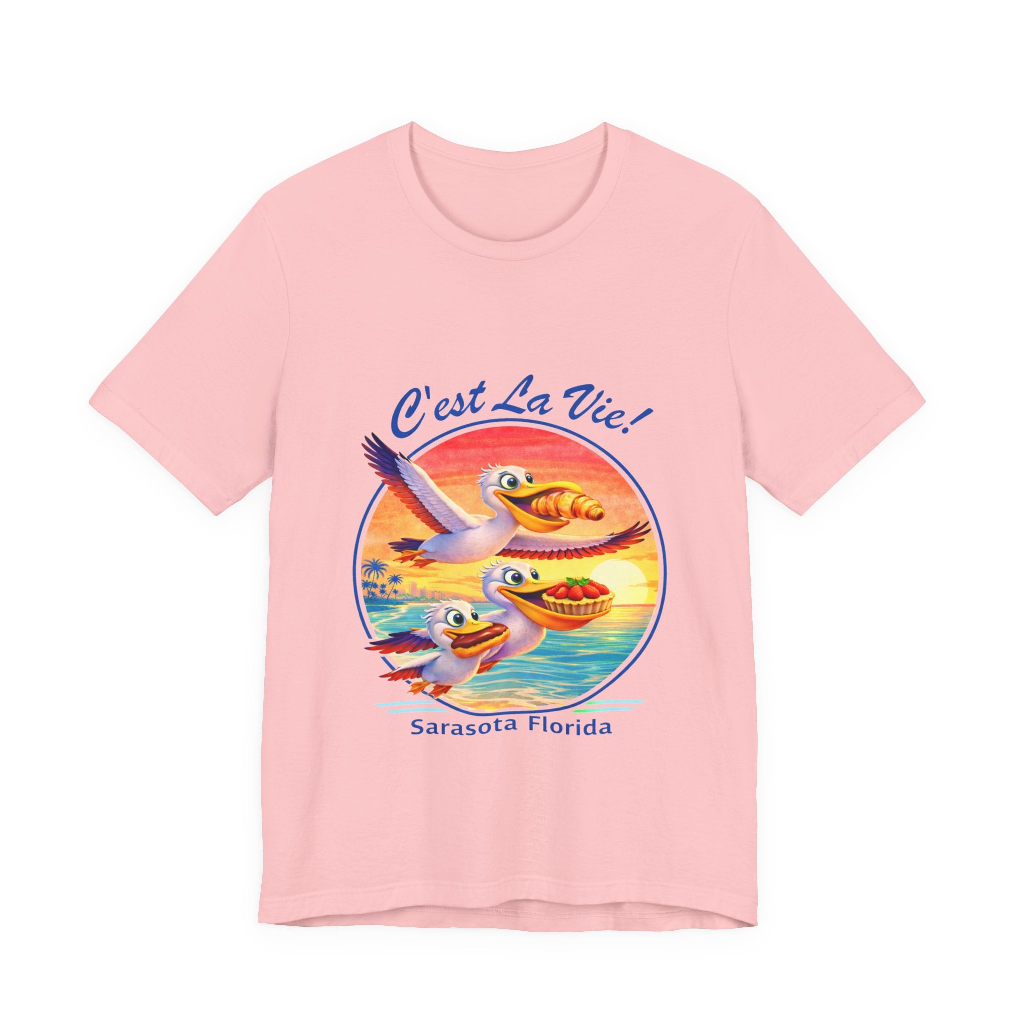 Unisex T-Shirt - C'est La Vie Sarasota Pelican Sunset
