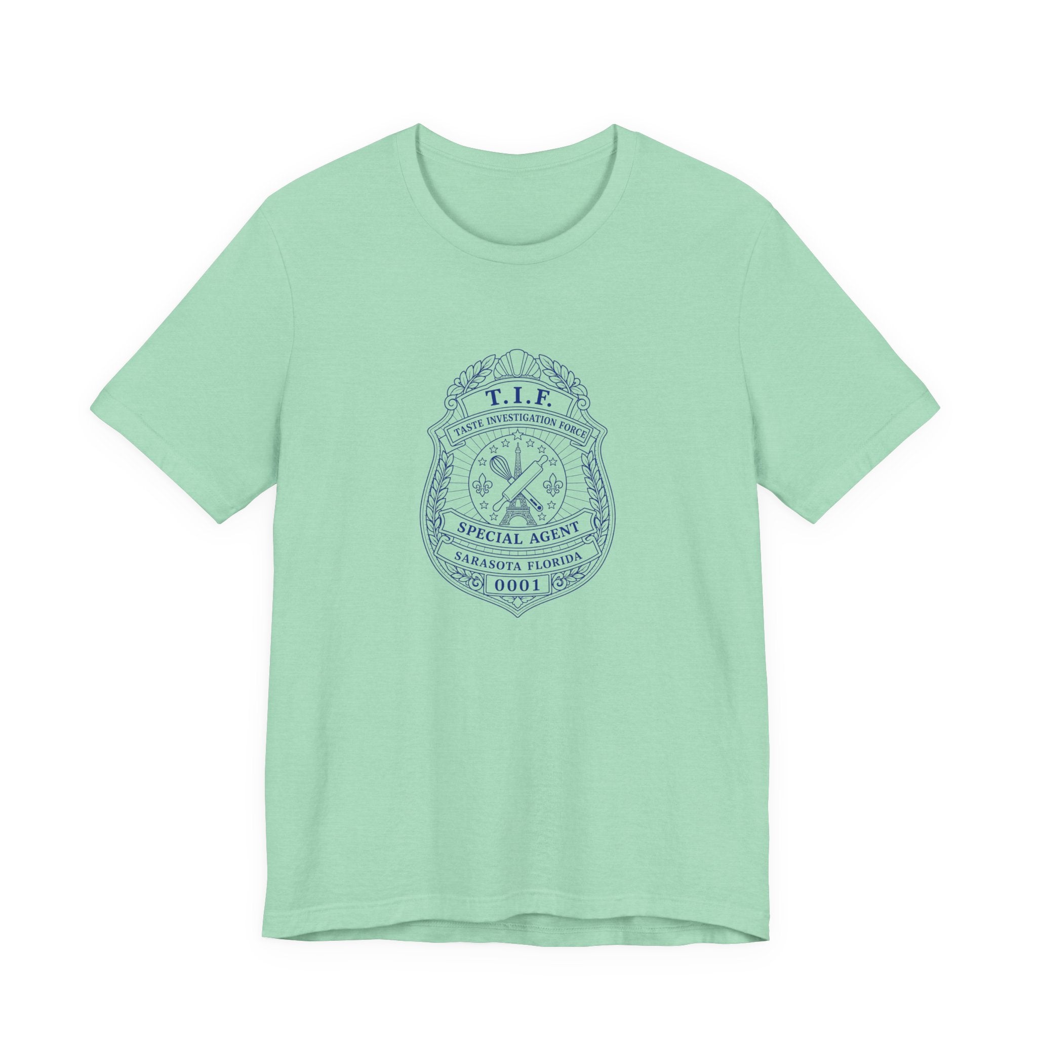 Unisex T-Shirt C'est La Vie — TIF Blue/Yellow Skeleton Owner Fred