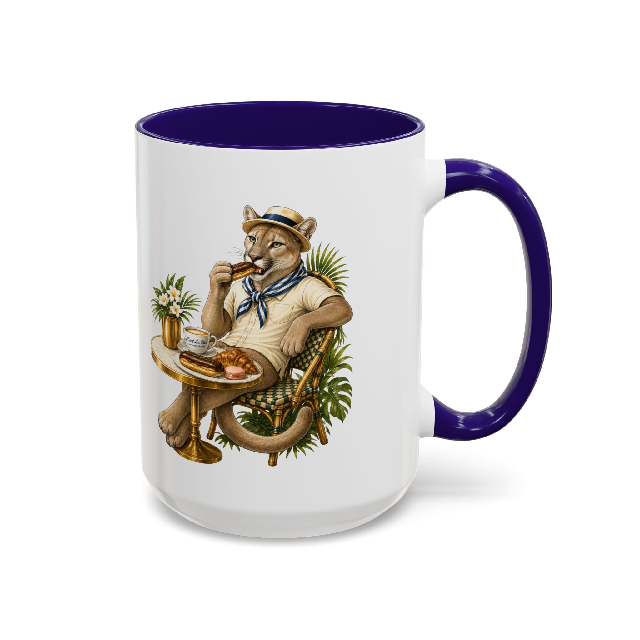 C'est La Vie! Panthera Café Mug — Authentic French Bakery Sarasota Cup (11oz/15oz)