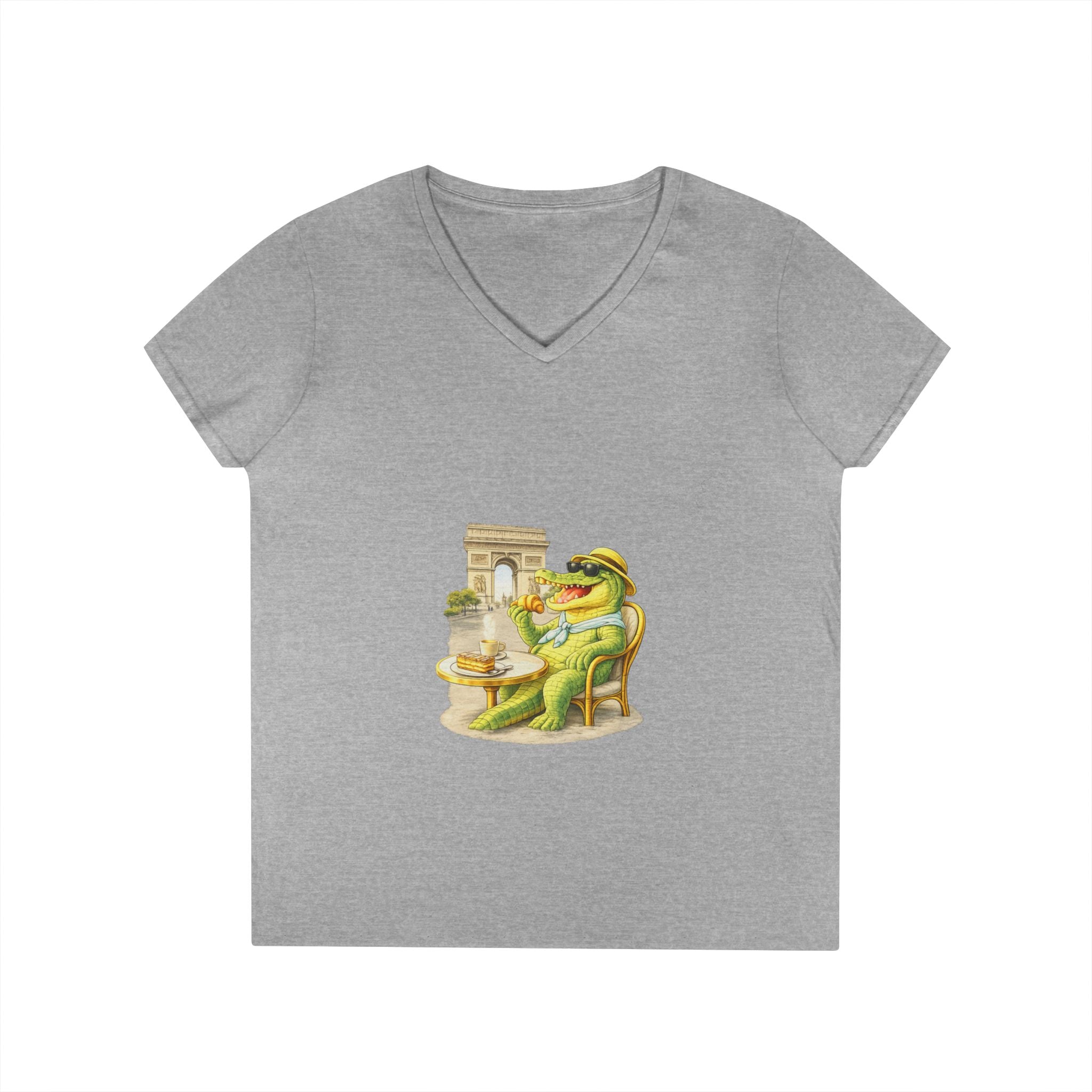 Women V-Neck T-Shirt — Gator Paris with C’est La Vie